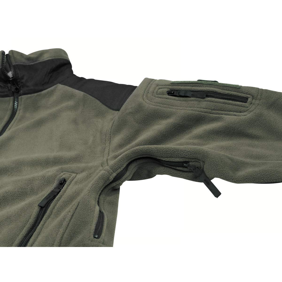 Men's Heavy Strike Fleece Jacket OD Green - Warm Winter Outdoor Jacket for Hiking, Camping & Casual Wear