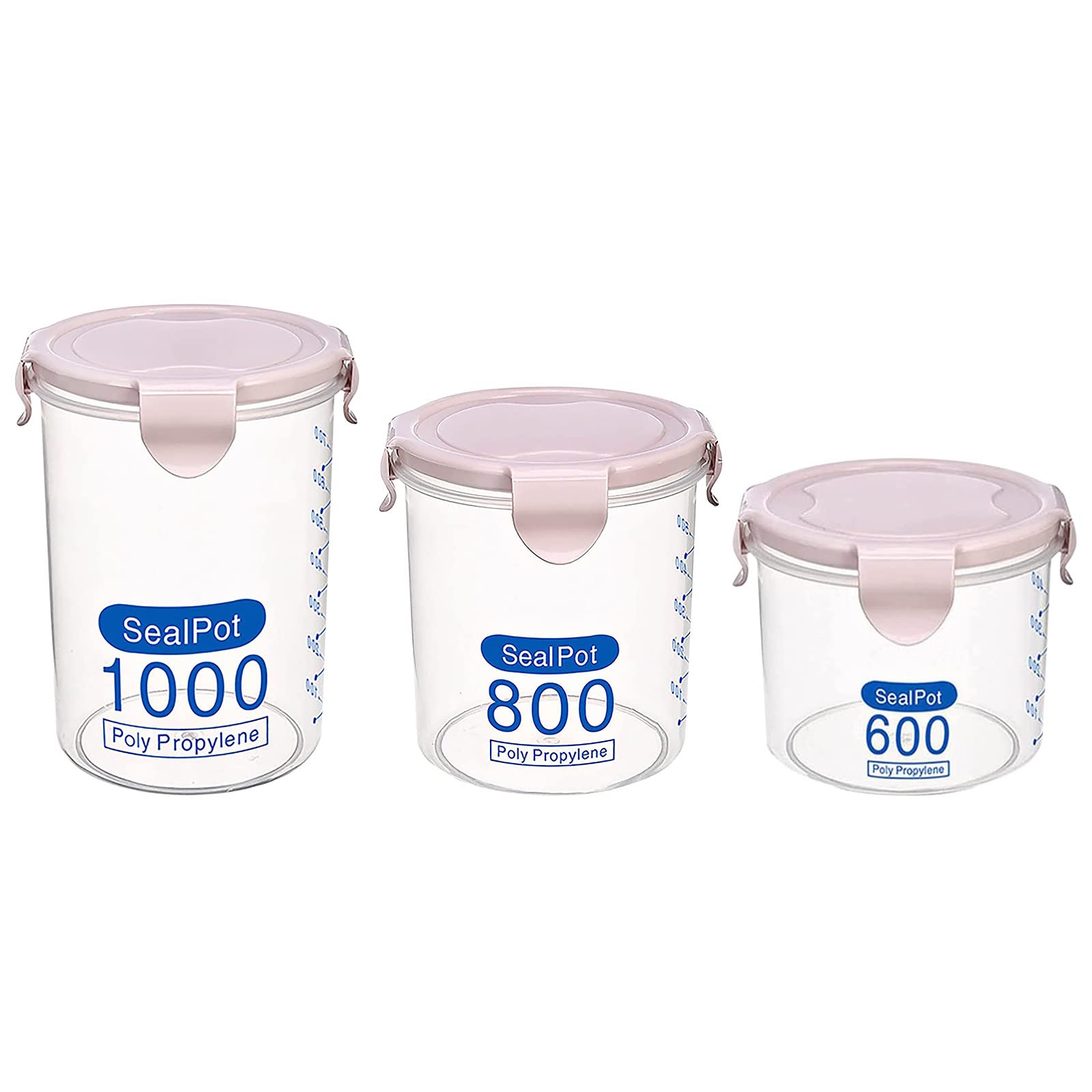 2023 Airtight Food Storage Containers Set - 3 Colors, 1000ml Kitchen Storage Boxes with Lids for Meal Prep, Dry Food & Leftovers | BPA-Free Plastic Food Preservation Containers for Pantry, Fridge & Freezer Organization