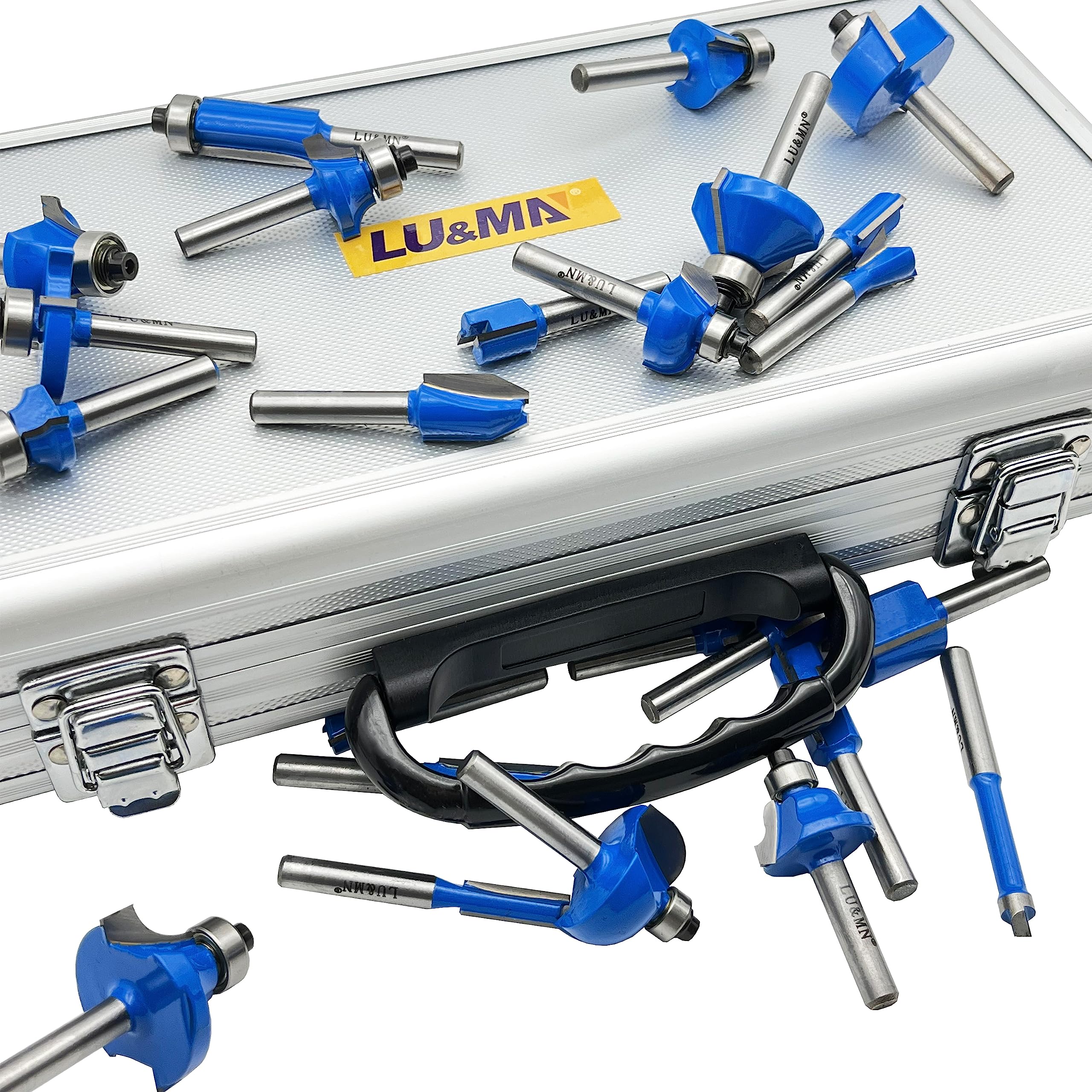 LU&MN 24PCS Carbide Router Bit Set 1/4