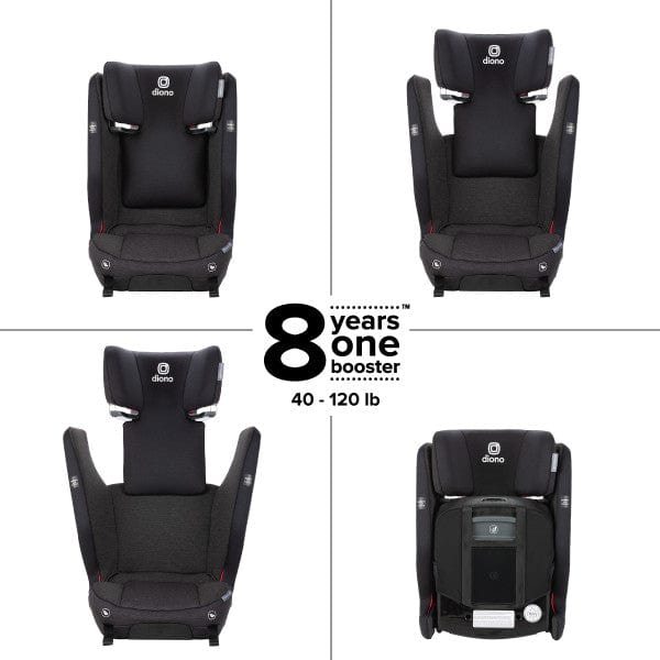 Diono Monterey® 6XT SafePlus™ High Back Booster Car Seat for Kids - Comfortable & Safe Booster Seat for Travel, School & Road Trips