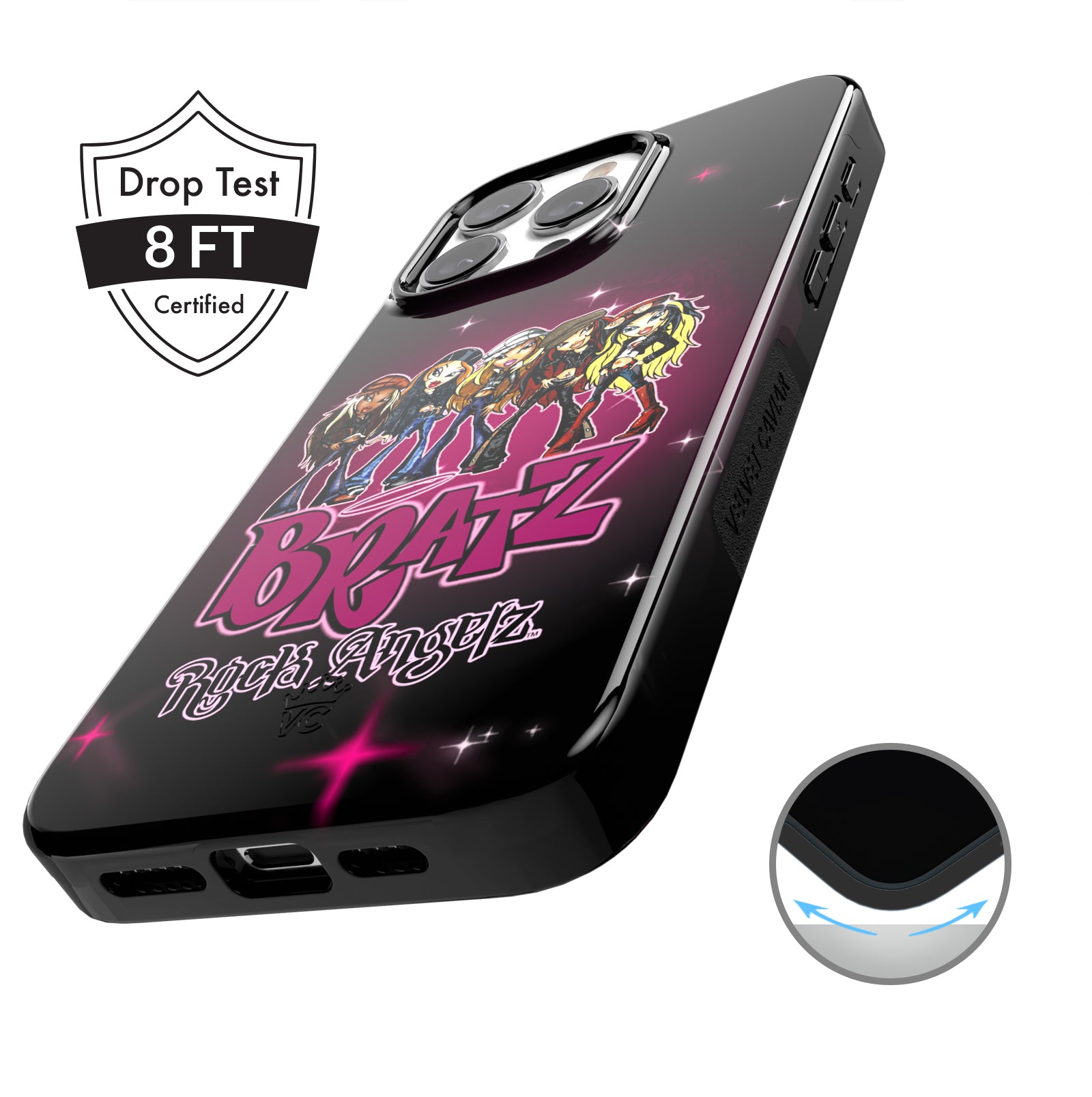 Bratz Rock Angelz Airbrush iPhone Case - Trendy Protective Cover for iPhone 13/14/15 - Perfect for Fans, Fashion Lovers & Collectors