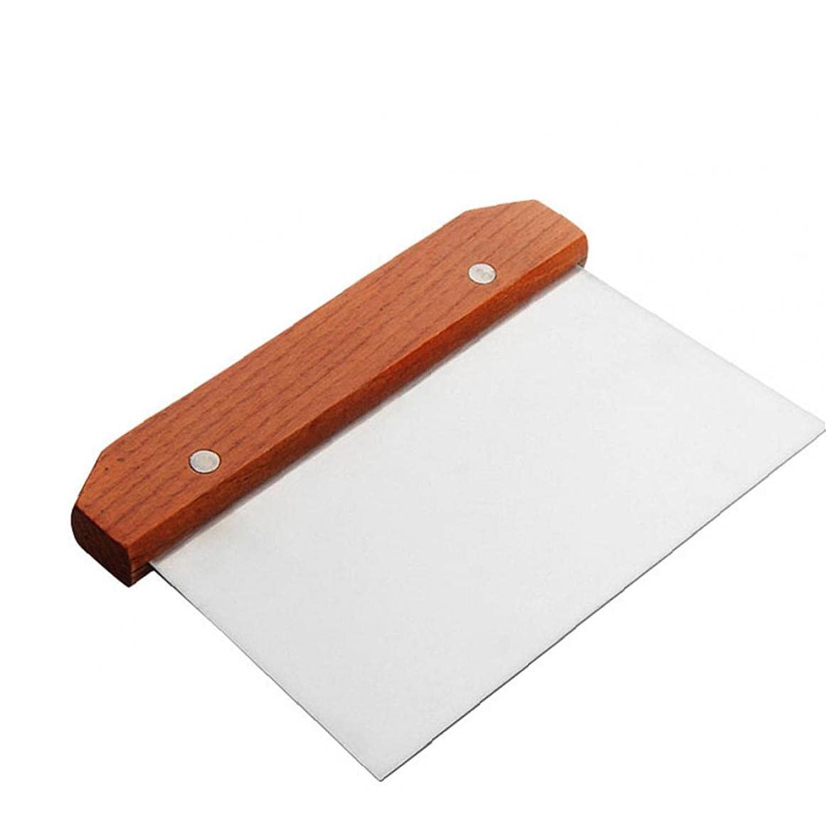 Premium Stainless Steel Pastry Chopper with Wooden Handle - Professional Cake, Pizza & Dough Scraper - Essential Baking Tool for Home & Commercial Kitchens - Perfect for Pastry Chefs, Bakers & Cooking Enthusiasts