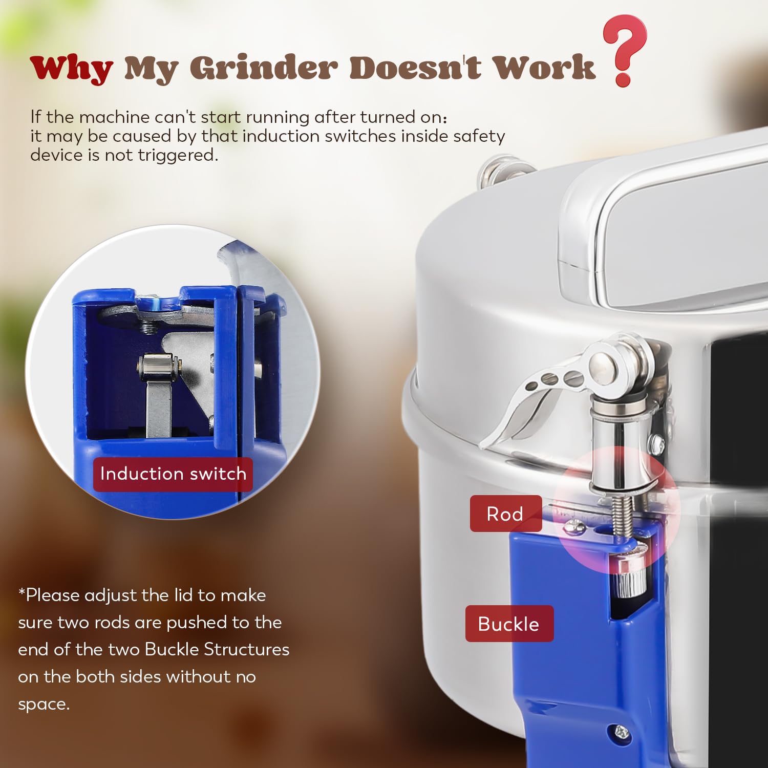 Moongiantgo 1500g Commercial Grain Grinder Mill - 3000W High-Speed Electric Spice Grinder, Stainless Steel Pulverizer for Cereals, Grains, Spices, Herbs - Perfect for Home Kitchens, Bakeries & Coffee Shops