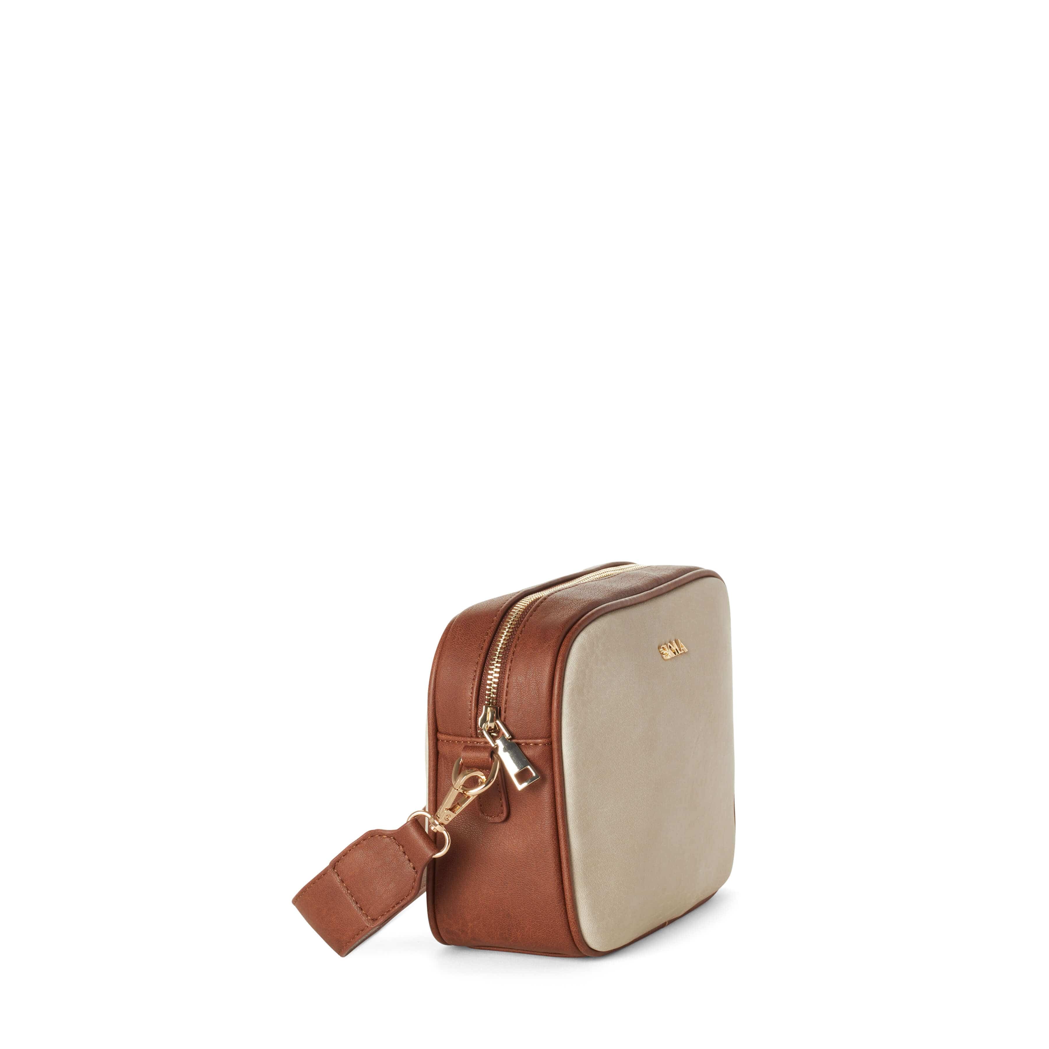 Alicia Vegan Leather Crossbody Bag for Women | Stylish & Eco-Friendly Latte Brown Purse | Perfect for Work, Travel & Everyday Use