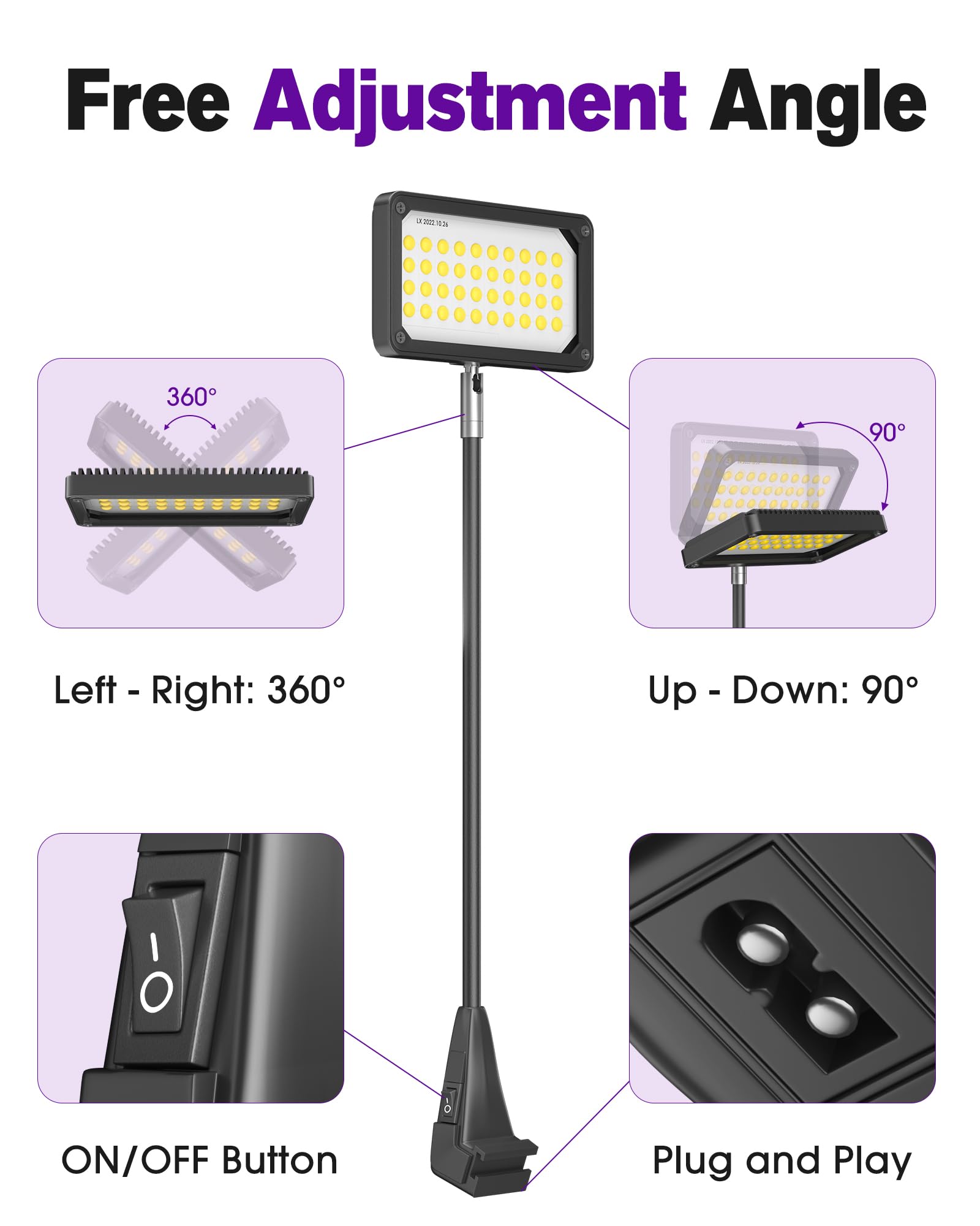 HitLights 2Pcs COB LED Display Lights 14V 20W - Trade Show Booth Lighting with Clamps, Mounting Brackets & Power Cables - Perfect for Store Exhibits, Art Displays & Retail Showcase Lighting