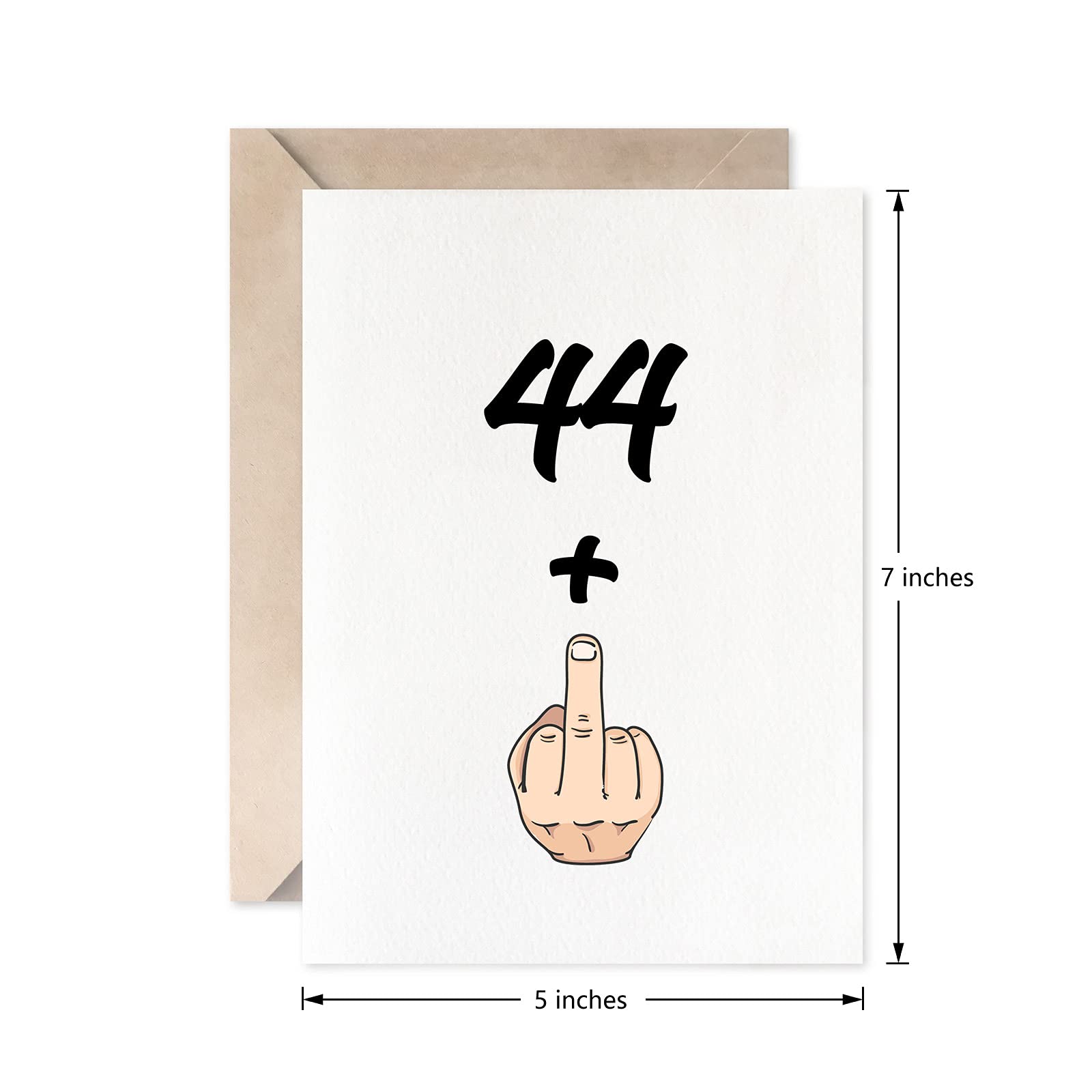 Funny 45th Birthday Card for Women & Men - Hilarious 44+1 Joke Gift for 45 Year Old - Perfect for Birthday Parties, Office Celebrations & Milestone Gifts