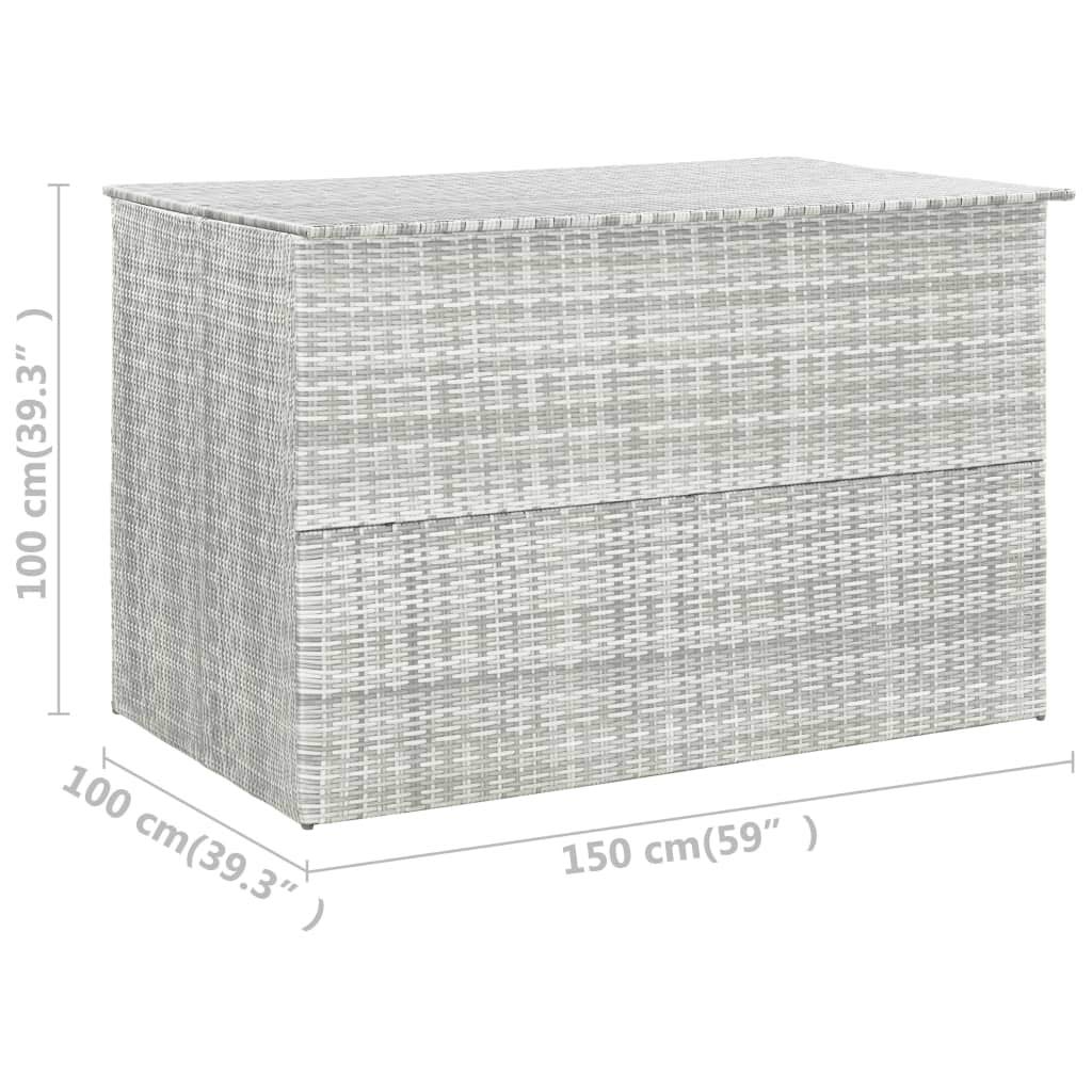 All-Weather Wicker Garden Storage Box with Lid - 59.1