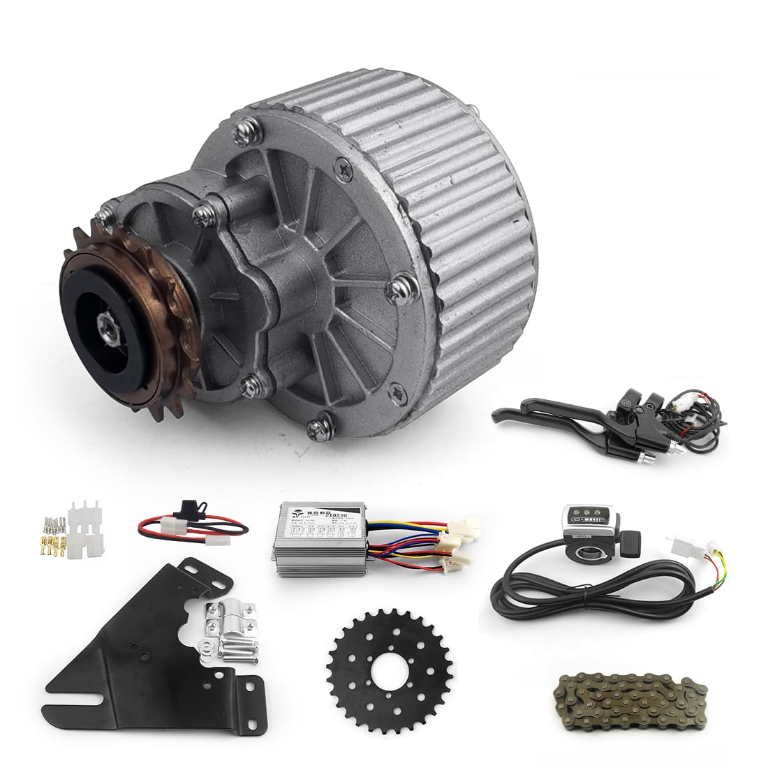 L-faster 450W Electric Bike Conversion Kit with Disc Brake - Complete DIY E-Bike Motor Kit for Adults - Perfect for Commuting, Mountain Biking & Urban Riding
