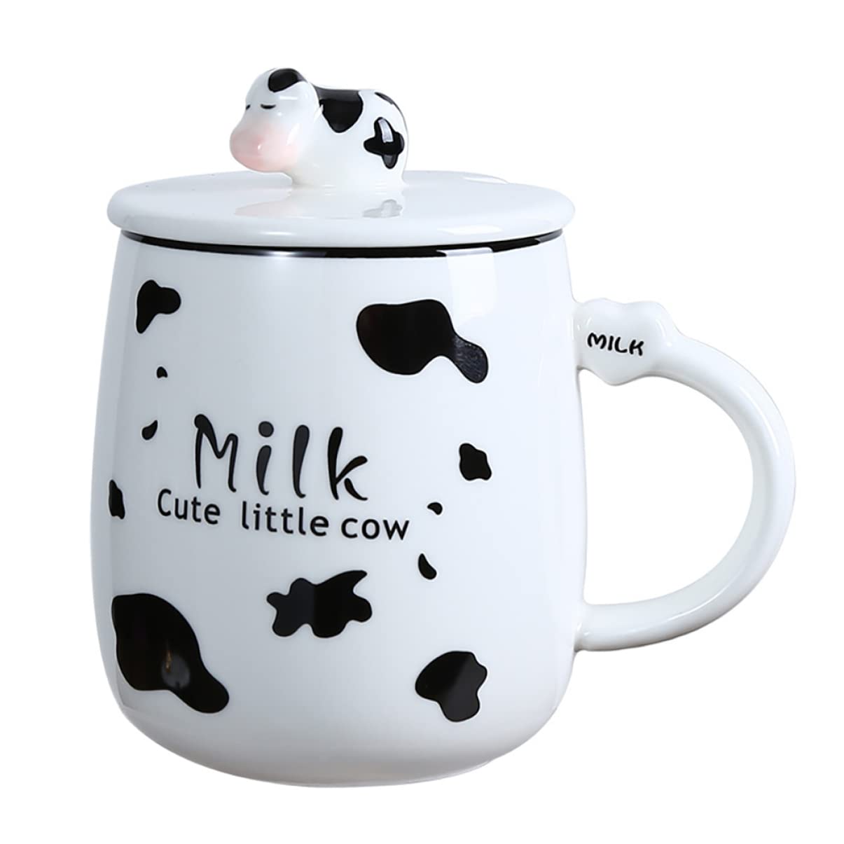 GALPADA 3D Cartoon Animal Ceramic Mug - 400ML Cow Coffee Cup for Kids & Adults - Perfect for Milk, Coffee, Hot Chocolate - Cute Gift for Home, Office, Birthday Party