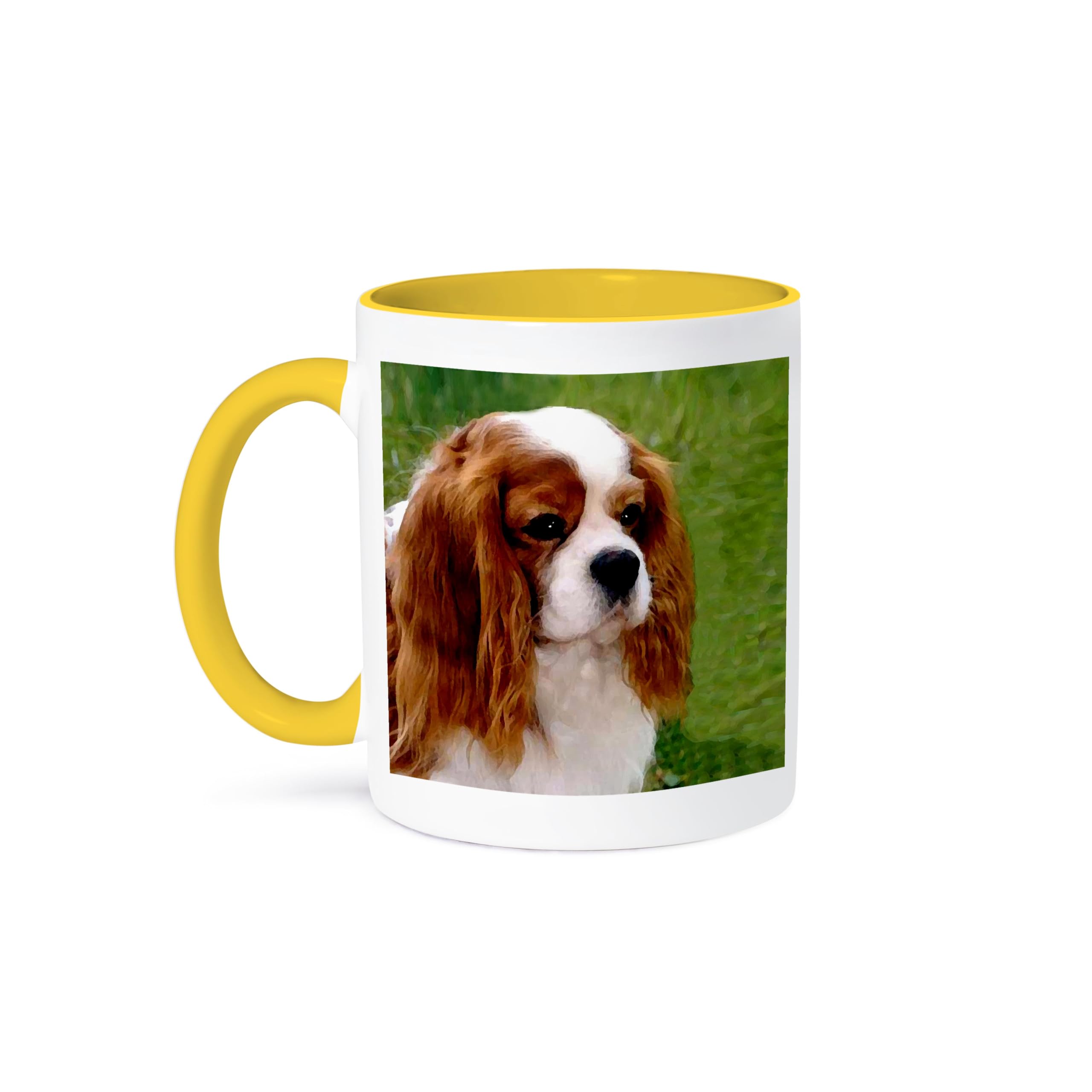 3D Rose 15oz Funny Coffee Mug - Cavalier King Charles Spaniel Dog Lover Gift - Perfect for Tea, Hot Chocolate & Office Use