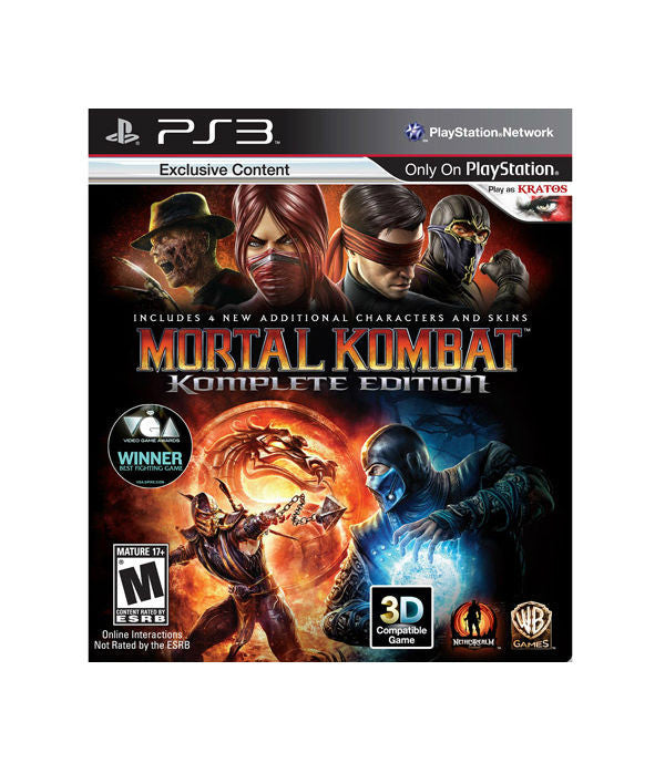 MORTAL KOMBAT KOMPLETE EDITION - Sony PlayStation 3 Fighting Game | Ultimate Kombat Experience for PS3 Gamers | Perfect for Tournament Play and Home Entertainment