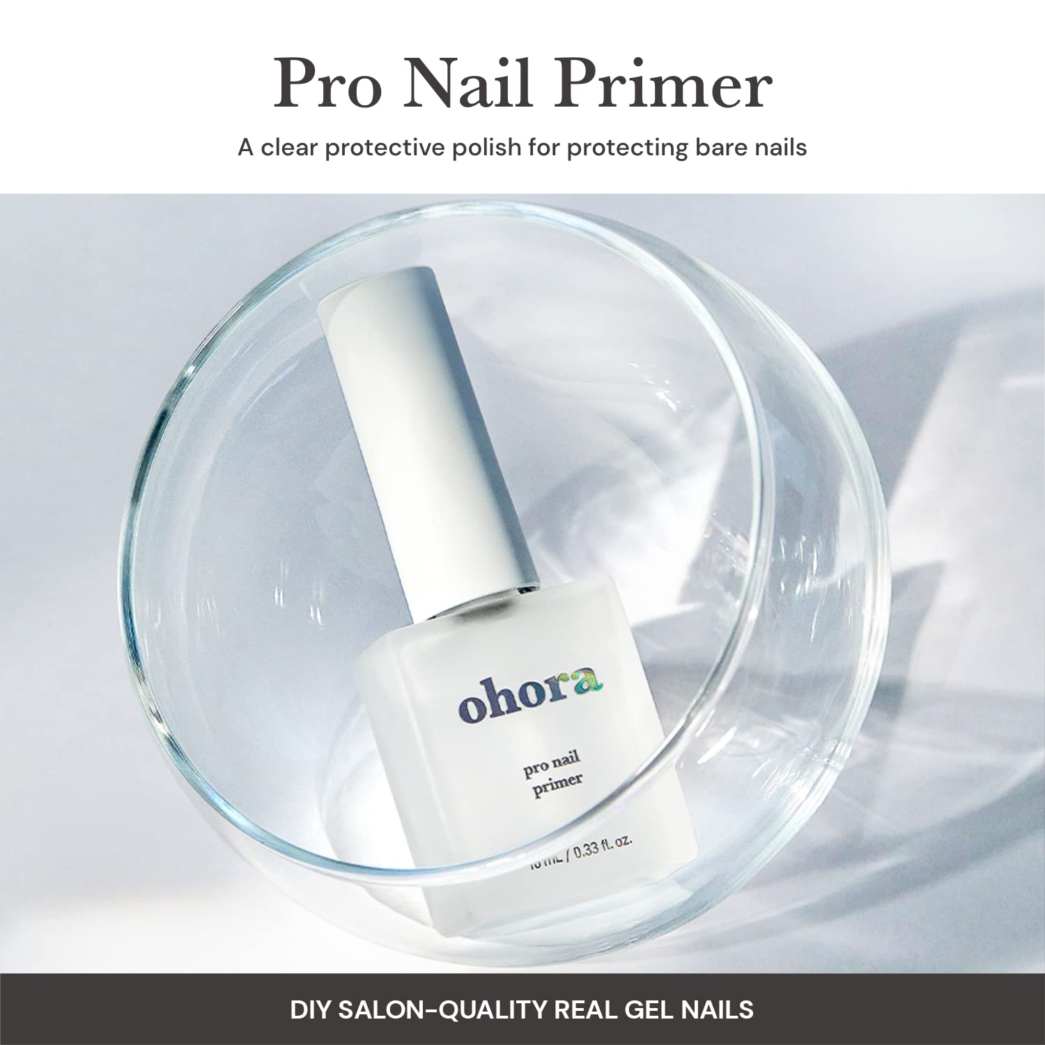 ohora Gel Nail Primer for Semi Cured Gel Nail Strips - Corrects Nail Texture, Strengthens & Protects Nails - Easy to Apply & Remove - Salon Quality Nail Care for Healthy Strong Nails - Perfect for Home Manicures & Professional Nail Salons