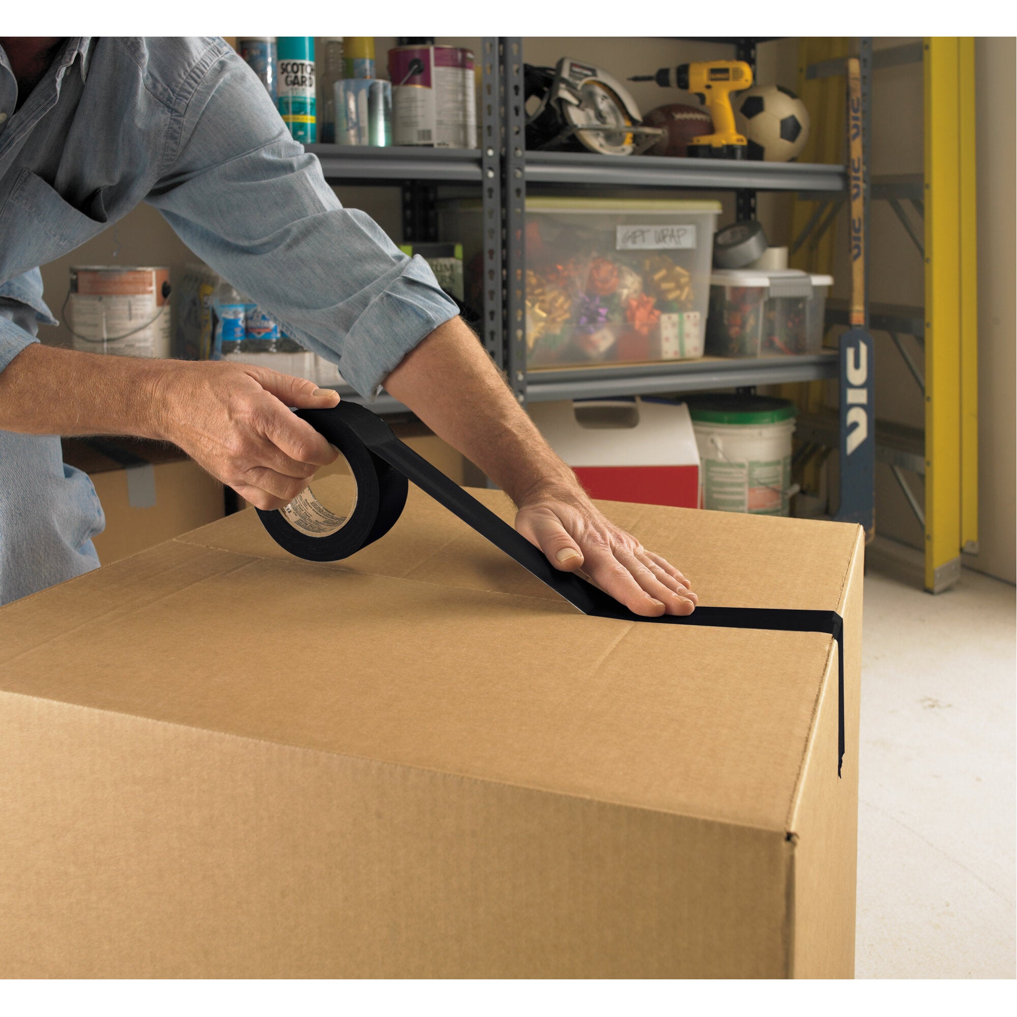 3M Black Duct Tape 3955 BK - Heavy Duty Adhesive Tape, 1.88 in x 55 yd (48 mm x 50.2 m) - Strong Waterproof Repair Tape for Home, Office & Industrial Use - Perfect for Sealing, Patching & Emergency Repairs