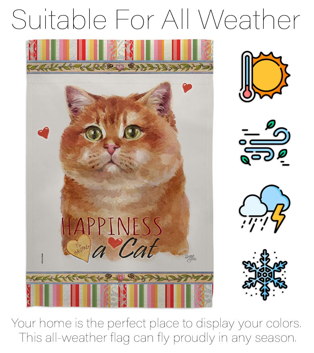 Scottish Cat Garden Flag Set - Double-Sided Pet Decor for Yard & Home