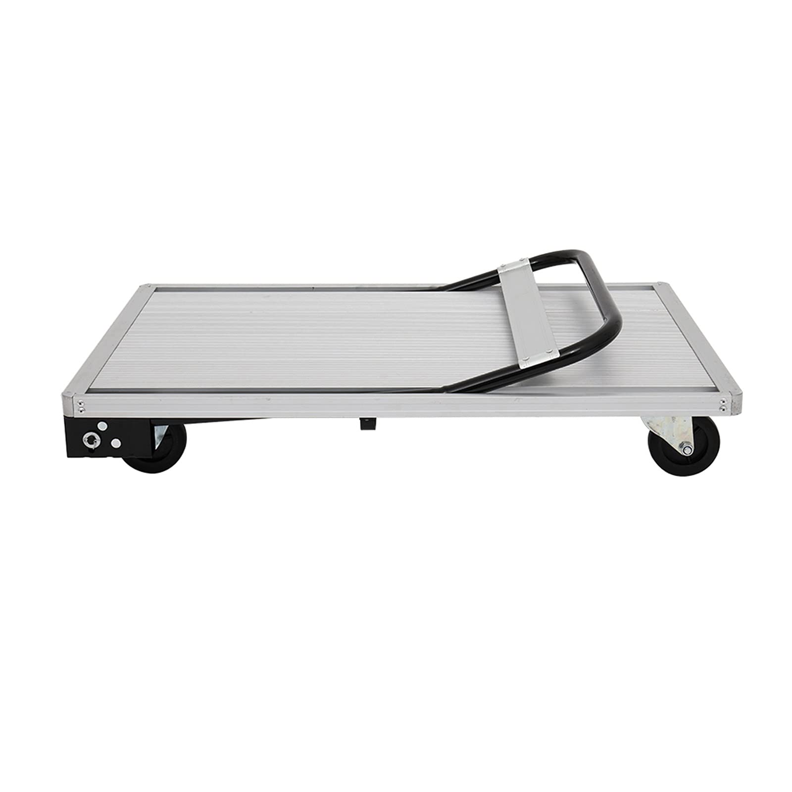 Folding Aluminum Platform Hand Truck - Heavy Duty 770 Lbs Capacity, Steel Foldable Handle, 35.8x23.6x32.2inch Rolling Flatbed Cart for Moving & Loading | Perfect for Warehouse, Retail, Home & Office Use
