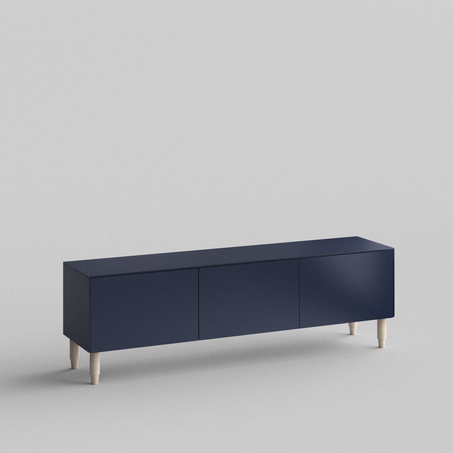 Besta 3-Door Slab Full Kit - Modern Storage Cabinet for Living Room, Bedroom & Office Organization
