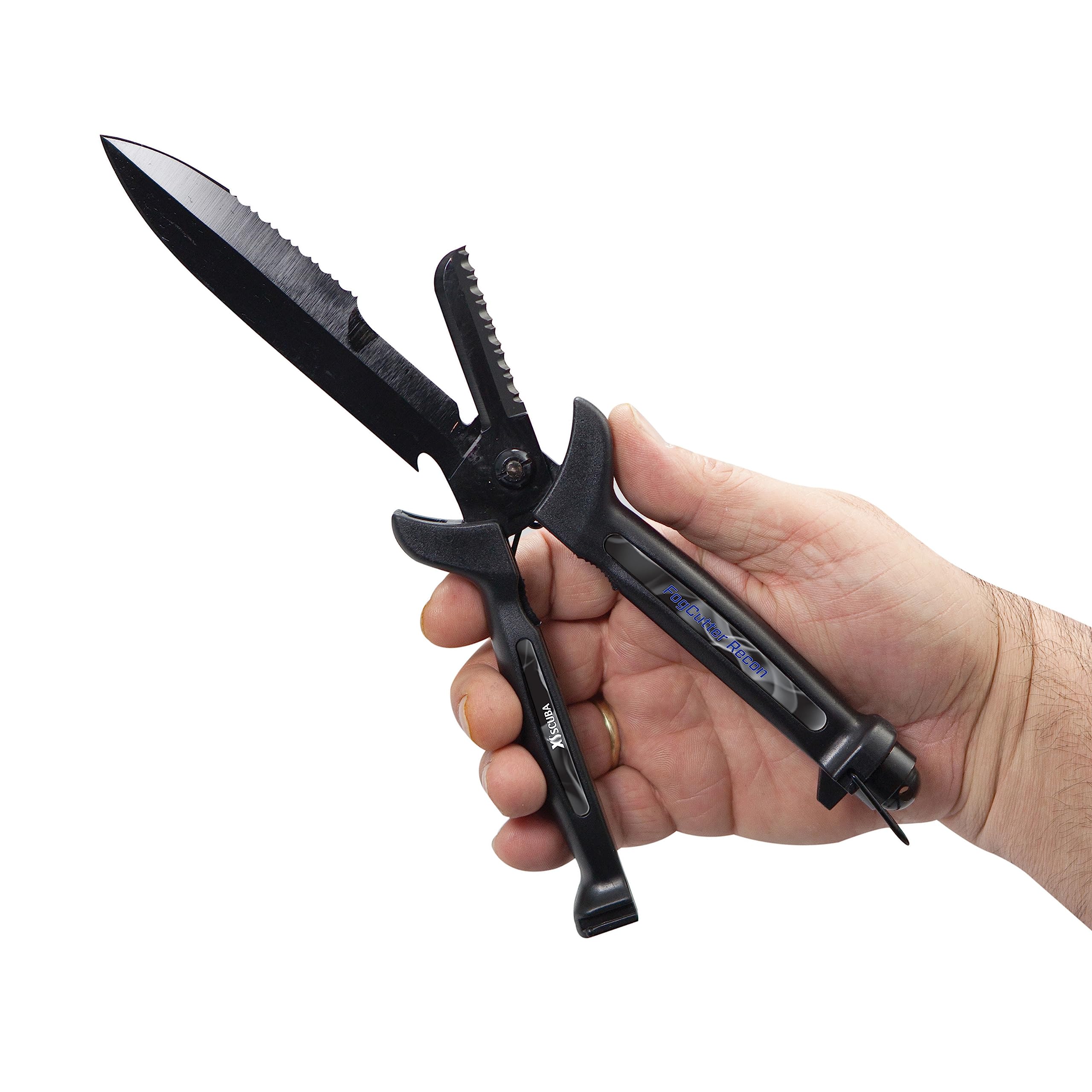 XS Scuba FogCutter X Knife - Anti-Fog Diving Knife for Scuba Divers | Underwater Cutting Tool for Snorkeling, Spearfishing & Marine Activities