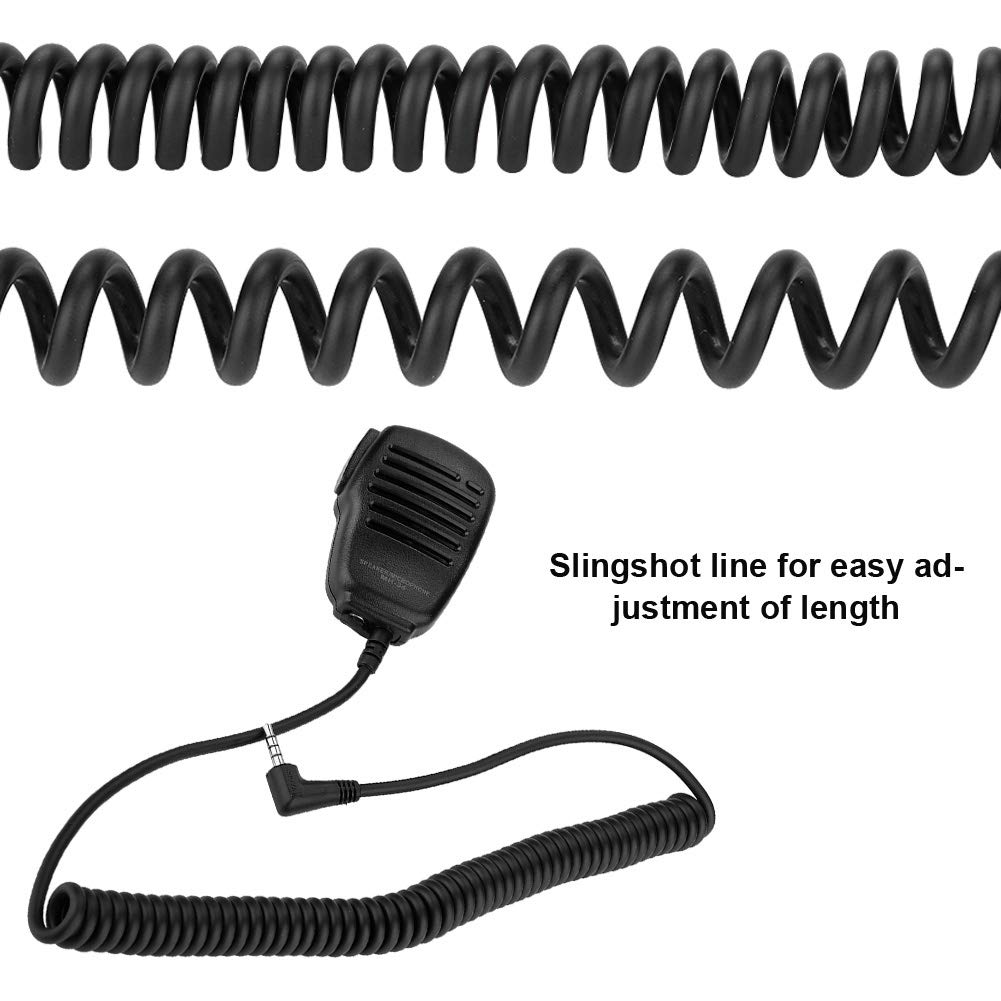Talkie Speaker Microphone with 3.5mm Headphone Jack - Handheld Shoulder 2 Way Radio External Speaker Mic with PTT for YAESU/Vertex - Perfect for Amateur Radio, Outdoor Adventures & Emergency Communication