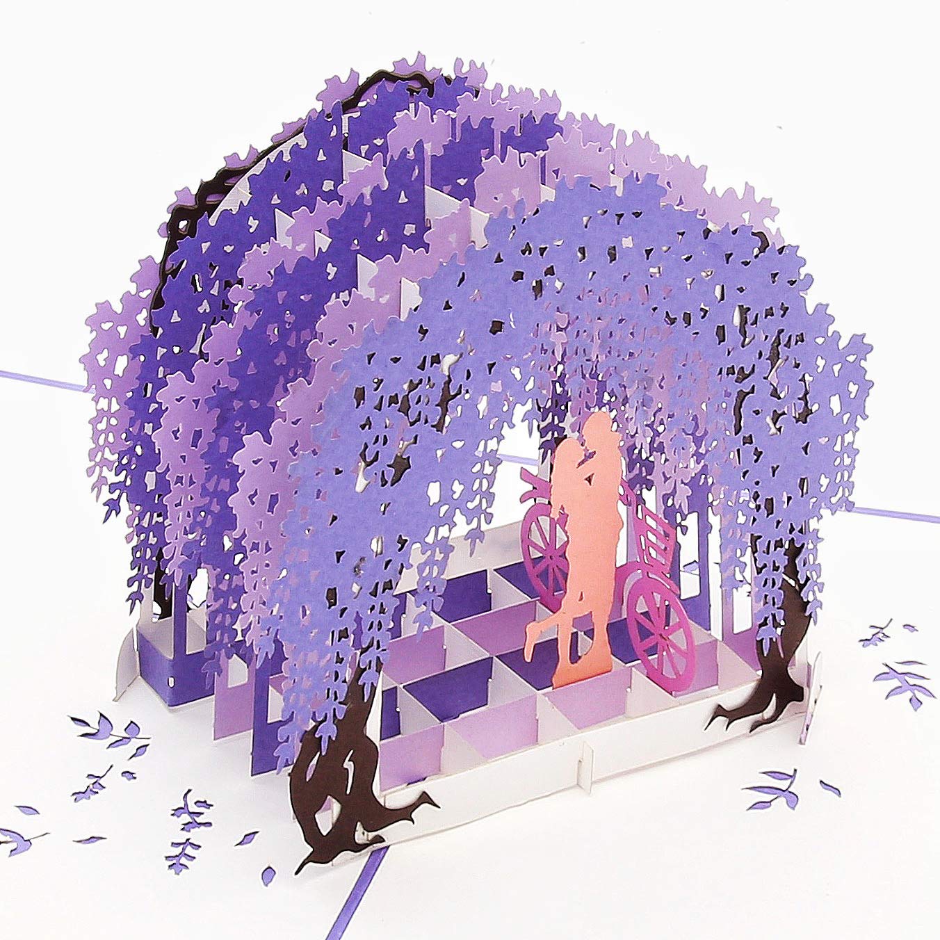 3D Pop Up Greeting Card - Liif Wisteria Arch Love Couple Valentine's Day, Birthday, Wedding, Mother's Day, Anniversary & Engagement Gift for Wife, Mom & Couples | Perfect for Romantic Surprises & Special Occasions