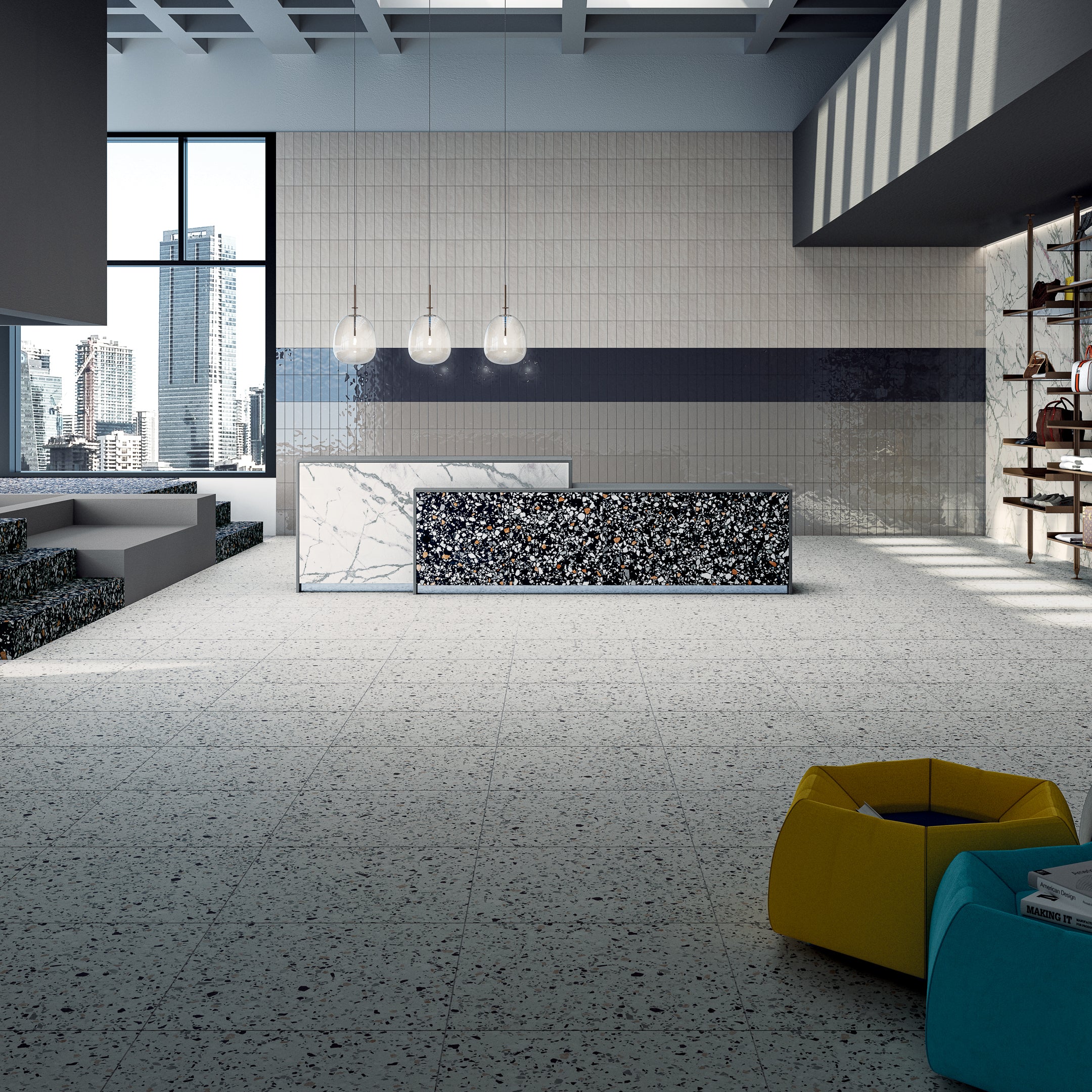 Venexia Grain Terrazzo Look Porcelain Tile - Premium Flooring for Kitchen, Bathroom & Living Room | Durable & Stylish Home Decor