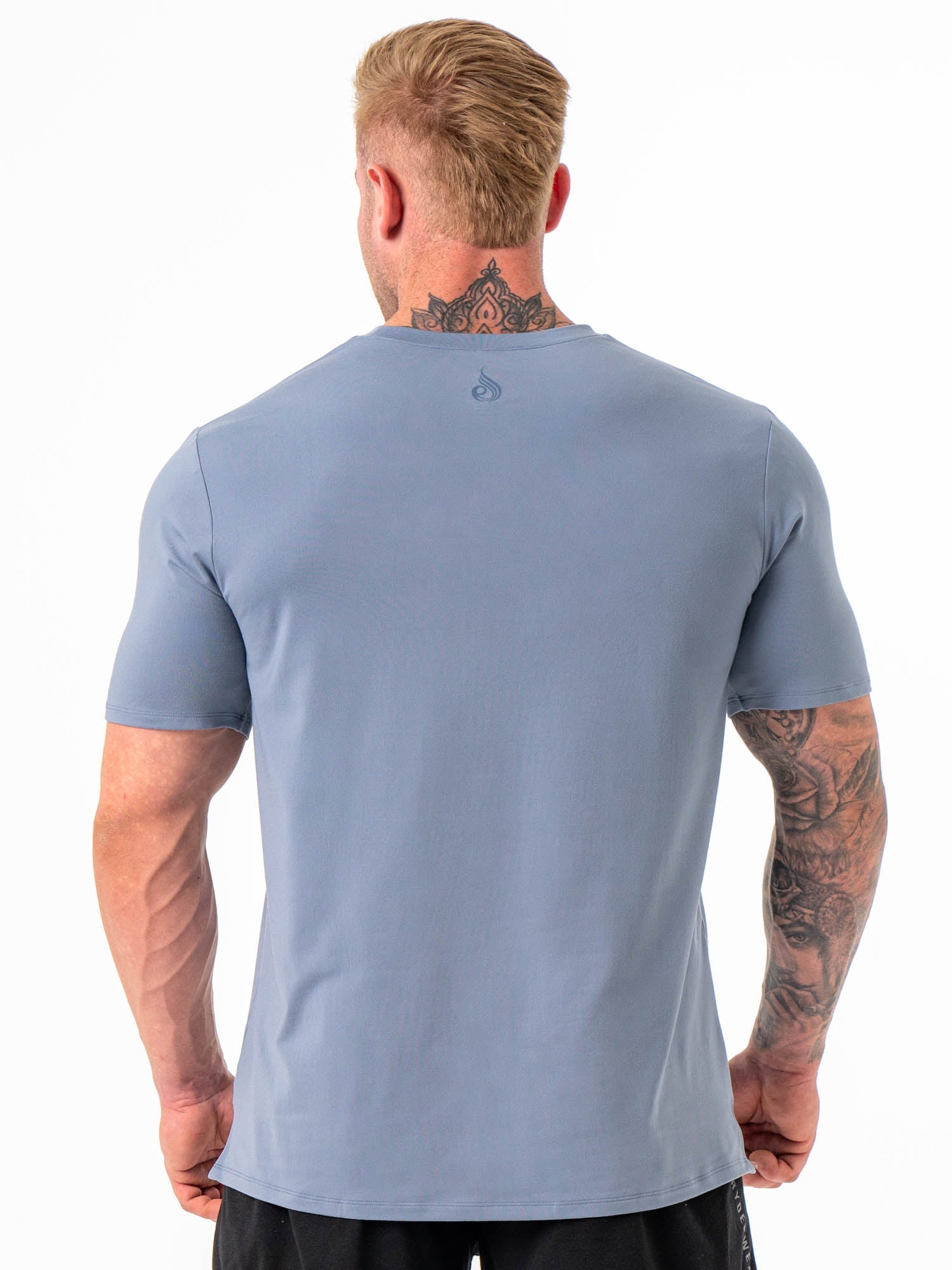 Soft Tech Regular T-Shirt for Men - Comfortable Denim Blue Cotton Tee - Perfect for Casual Wear, Outings, and Everyday Comfort