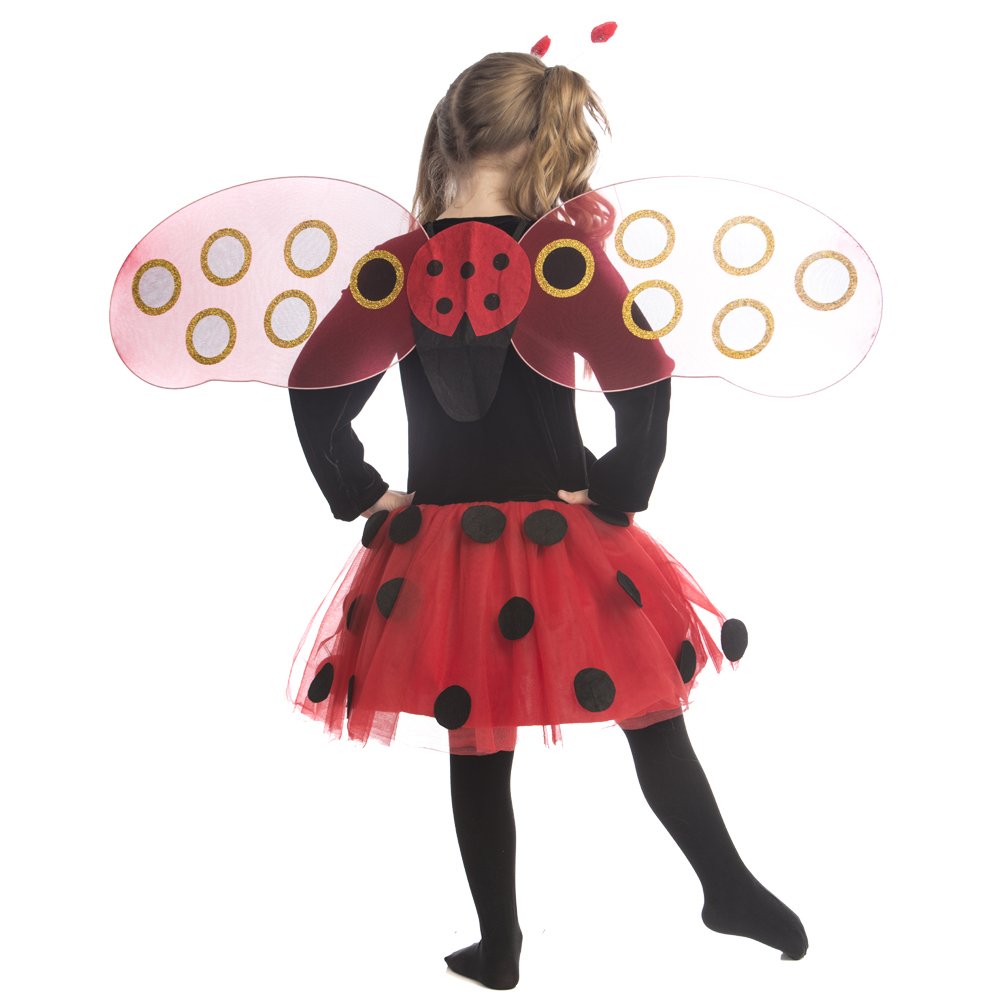 Ladybug Costume for Girls - Kids Ladybug Dress Halloween Costume | Fun Dress-Up Play & Halloween Party Outfit