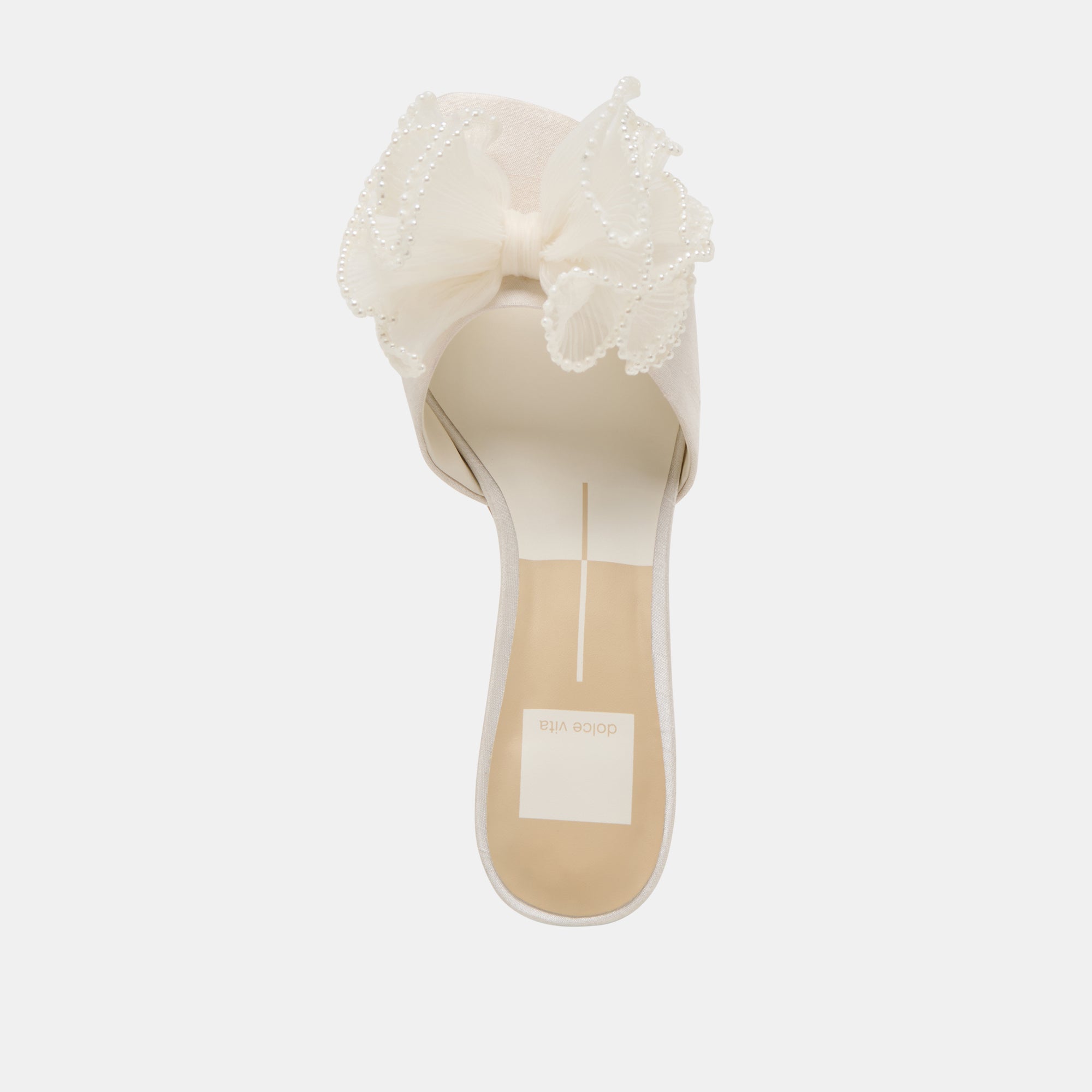 Narita Pearl Heels - Off White Satin Women's Dress Shoes for Weddings, Parties & Special Occasions