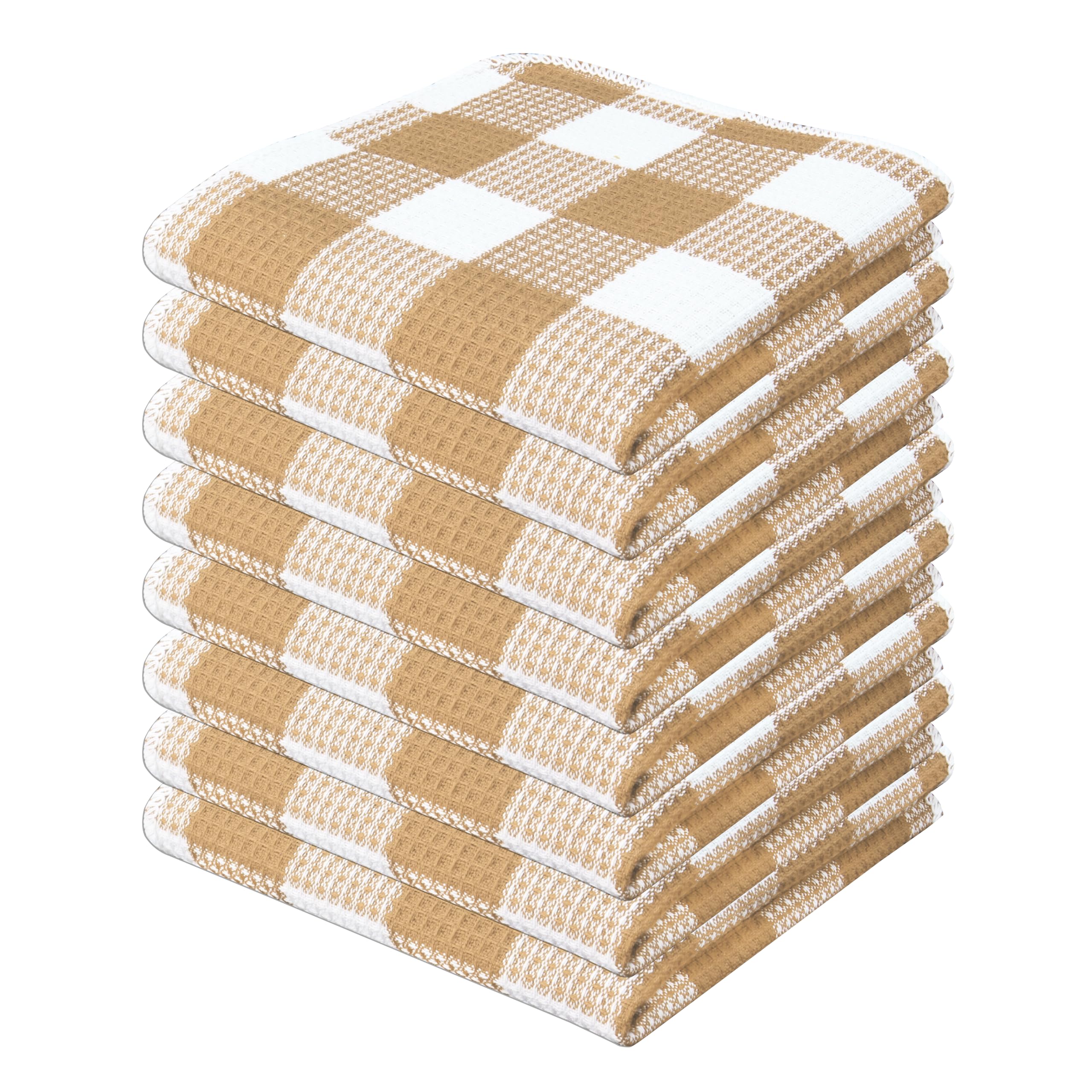 Premium 100% Cotton Waffle Weave Dish Cloths - Ultra Soft, Absorbent & Quick Drying Kitchen Towels (12