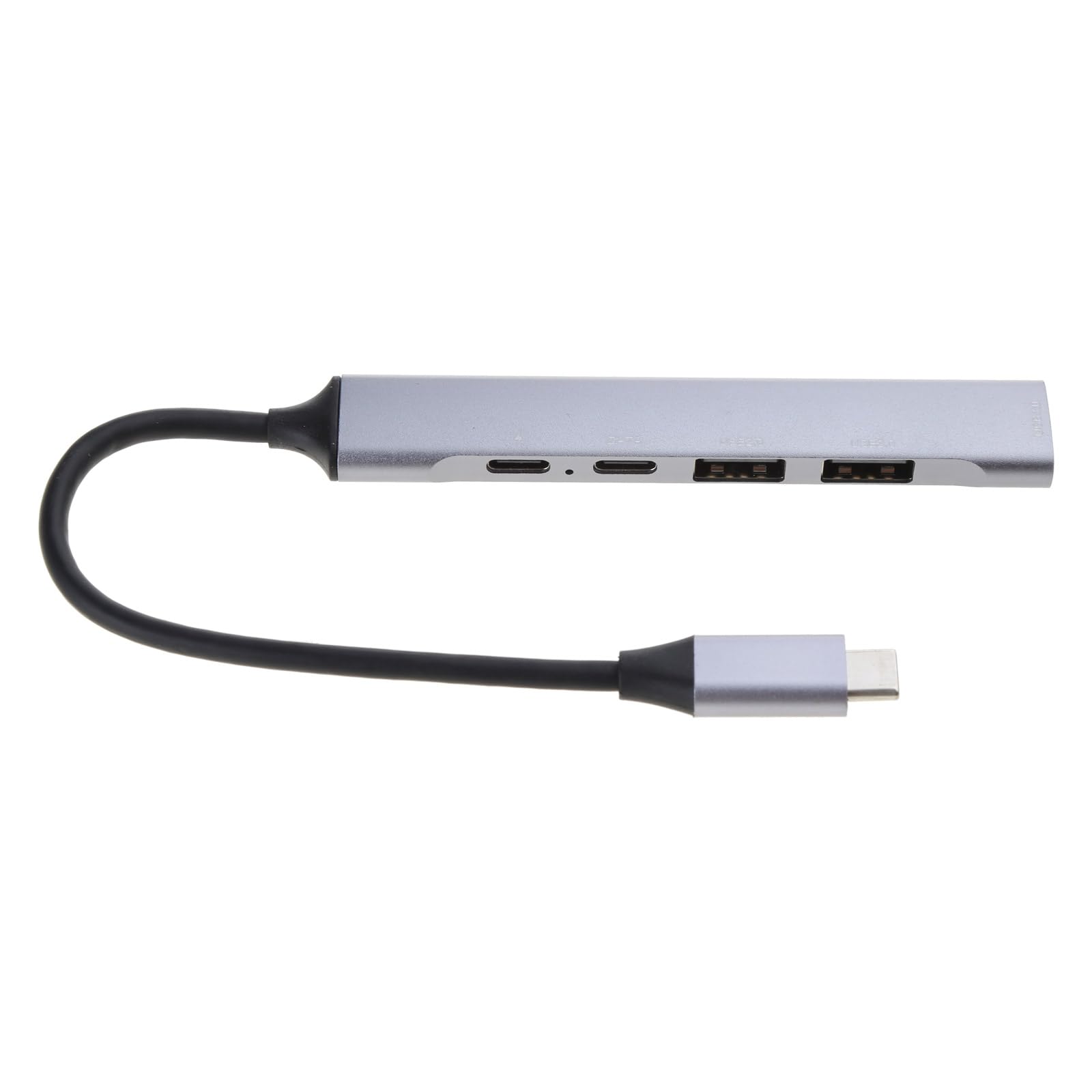 Premium 4-in-1 USB C Hub with 60W PD Charging - 1xUSB 3.0 (10Gbps), 2xUSB 2.0 & 1xUSB-C Port - Aluminum Alloy Multi-Port Adapter for MacBook Pro/Air, iPad Pro, Dell XPS, Galaxy Book - Perfect for Home Office, Travel & Remote Work