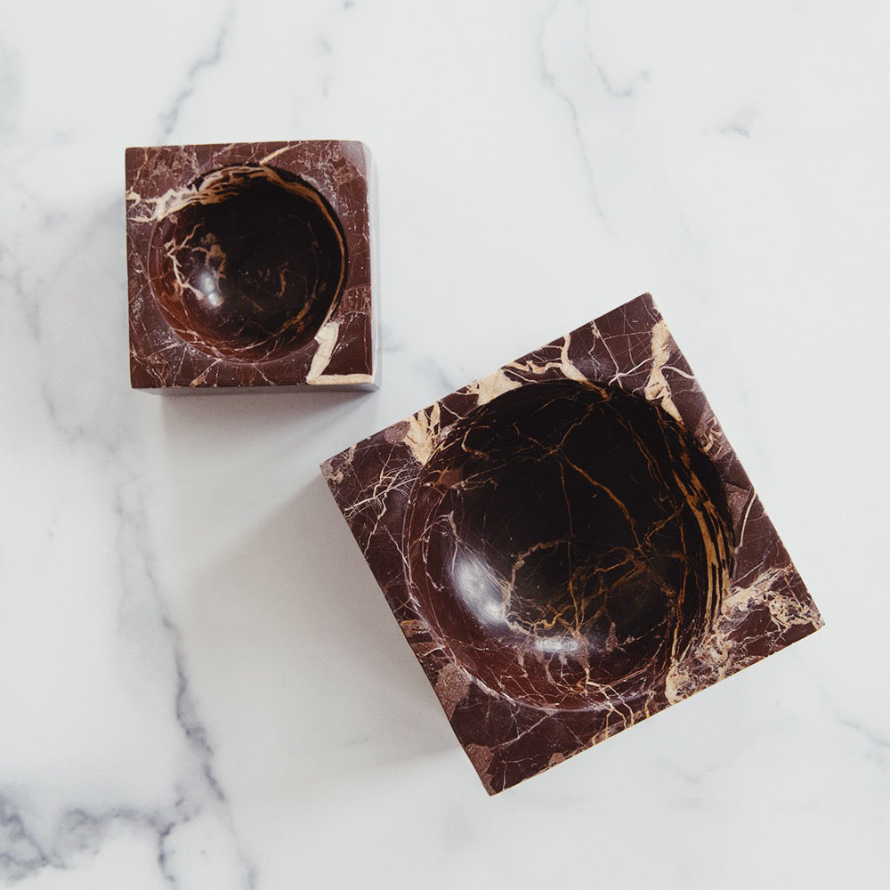 Elegant Red Marble Modern Bowl – Stylish Decorative Serving Bowl for Fruit, Salad, and Home Decor – Perfect for Dining, Entertaining, and Gift Giving