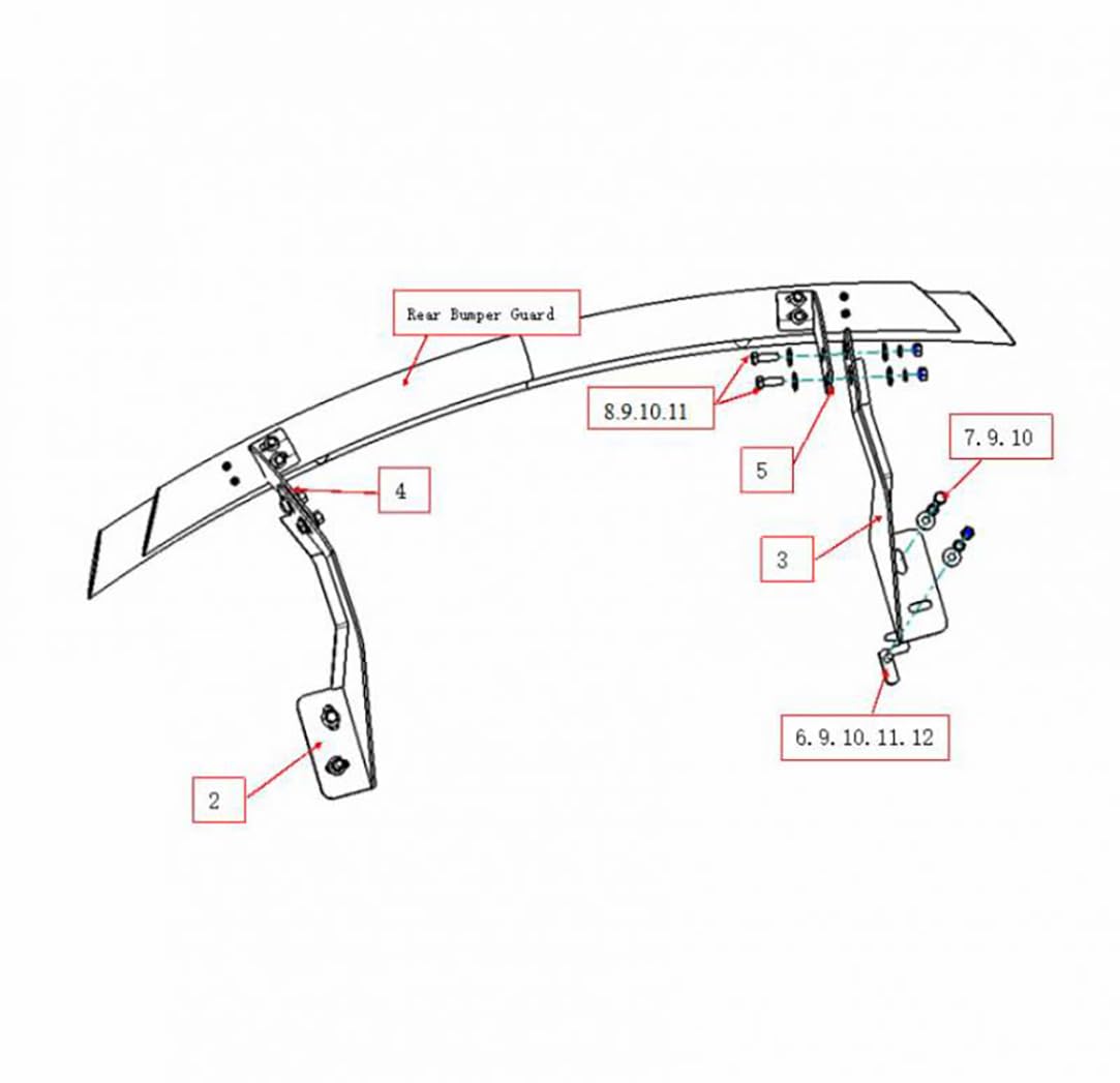 Black Horse Double Layer Stainless Steel Rear Bumper Guard for 2019-2021 Hyundai Tucson (CRDL-HY401S) - Heavy Duty Protection for Off-Road & City Driving