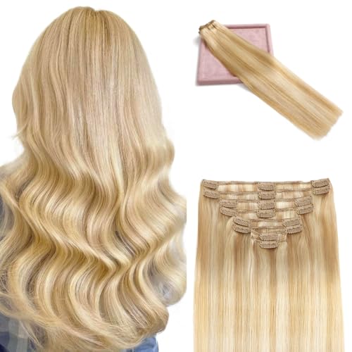 #P18/613 Dark Blonde Highlighted Bleach Blonde
