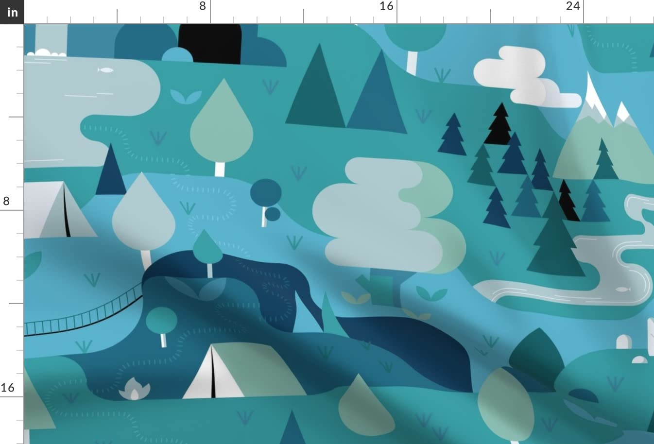Premium Spoonflower Fabric - Nature & Outdoors Printed Soft Minky Fabric Fat Quarter for Sewing, Baby Blankets, Quilt Backing - Perfect for DIY Crafts, Nursery Decor & Cozy Plush Projects
