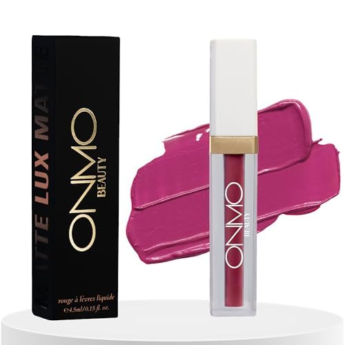 ONMO Beauty False Eyelashes with Creamy Matte Lipstick Set - Lightweight, Smudge & Waterproof, Hydrating Long Lasting Lipstick (Nude & Bold Shades) & Soft Black Reusable Eyelashes for Women & Girls - Perfect for Parties, Weddings, Date Nights & Everyday Glam
