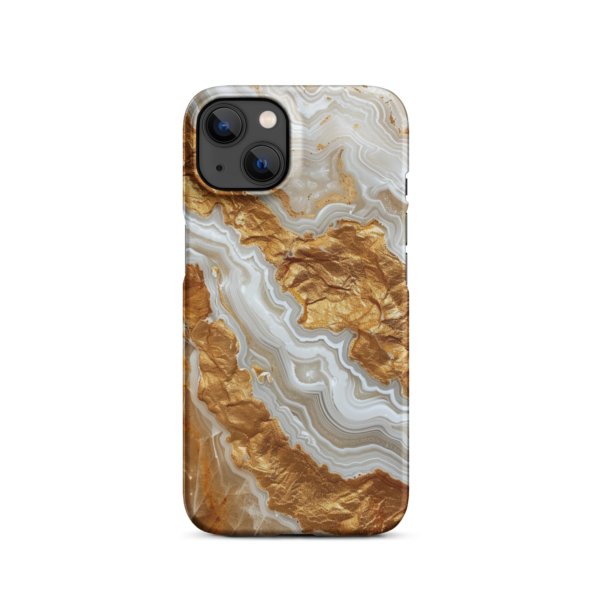 Premium Agate Snap Case for iPhone 14/13/12/11 Pro Max - Durable Protective Cover with Stylish Stone Pattern - Perfect for Everyday Use, Travel & Outdoor Activities