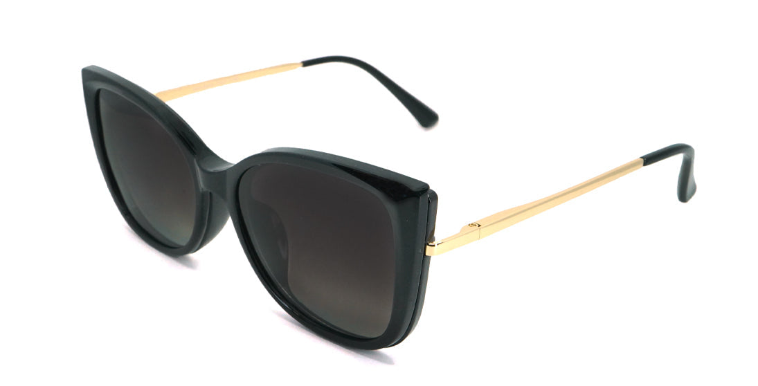 Clip-On Sunglasses 7746 - Polarized Black UV Protection for Men & Women - Perfect for Driving, Outdoor Sports & Travel