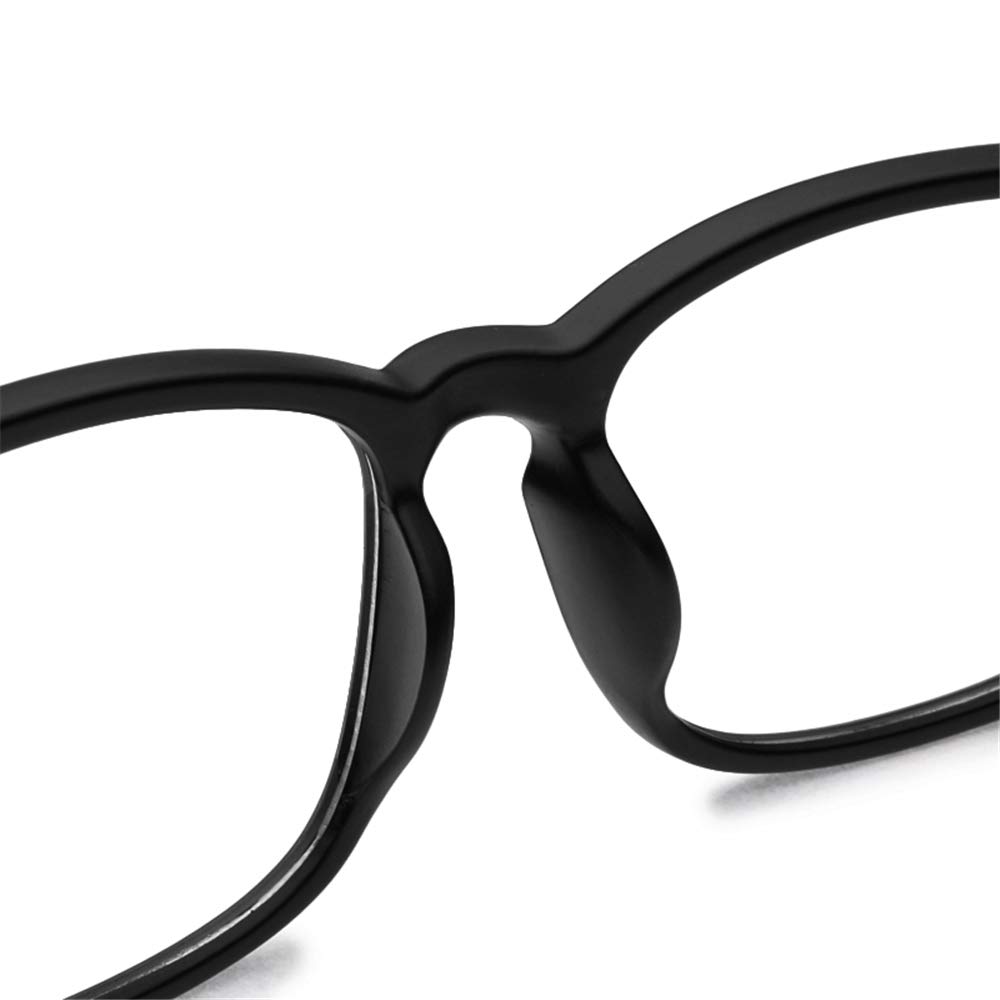 JCERKI Unisex Black Frame Myopia Glasses for Nearsightedness - Clear Vision for Reading, Driving & Daily Use