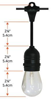 10-Pack Shatterproof LED String Lights - 21FT Black Weatherproof SJTW Cord with E26 Sockets - Commercial Grade Outdoor Hanging Lights for Patio, Garden, Restaurant & Wedding Decor