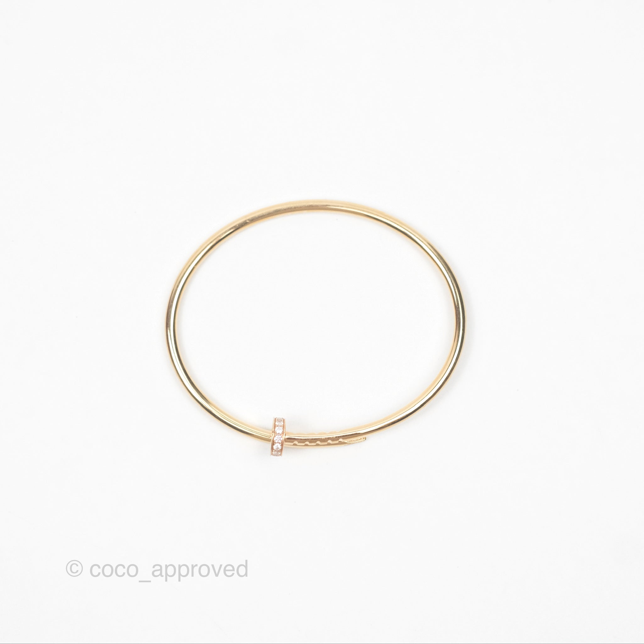 Cartier Small Juste Un Clou Bracelet 18K Pink Gold Diamond - Luxury Nail Bracelet for Women, Elegant Jewelry Gift for Anniversary & Special Occasions
