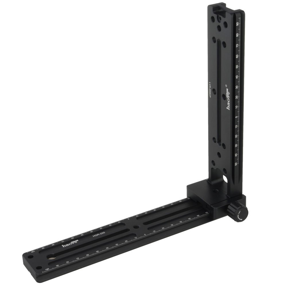 Haoge Quick Release Vertical L Plate Nodal Slide Set for Panoramic Photography - Compatible with Arca Swiss Tripod Ball Heads - Perfect for Landscape, Architecture, and 360° Panorama Shooting