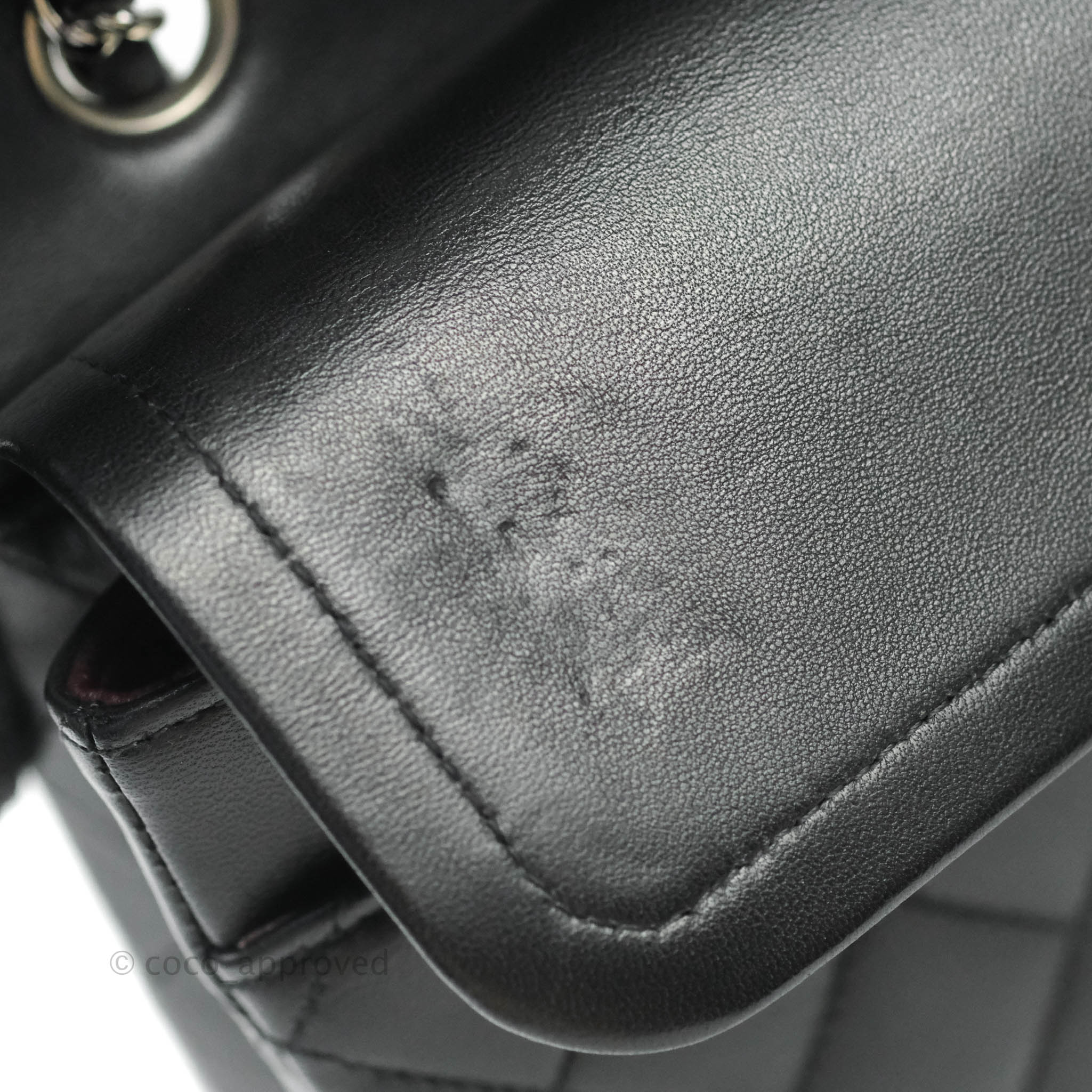 Chanel Classic M/L Medium Double Flap Bag - Black Lambskin Leather with Silver Hardware | Luxury Handbag for Women, Perfect for Work, Evening Events & Special Occasions
