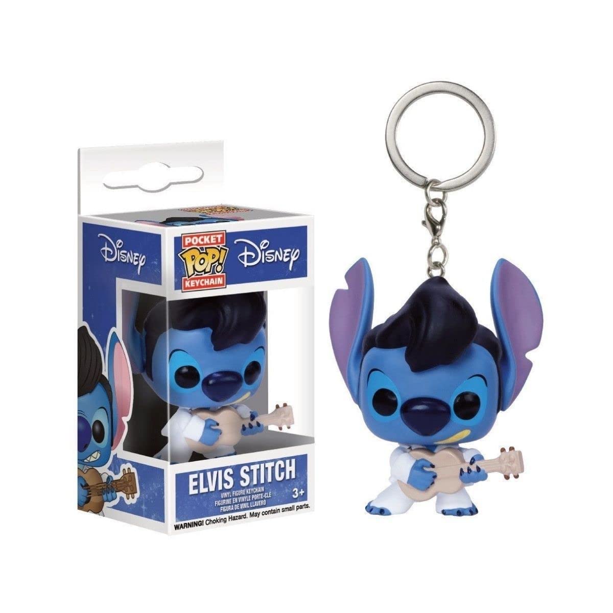 Funko Pop! Disney Lilo & Stitch Elvis Stitch Keychain - Collectible Vinyl Keyring for Disney Fans, Perfect for Backpacks, Gifts, and Disney Themed Parties