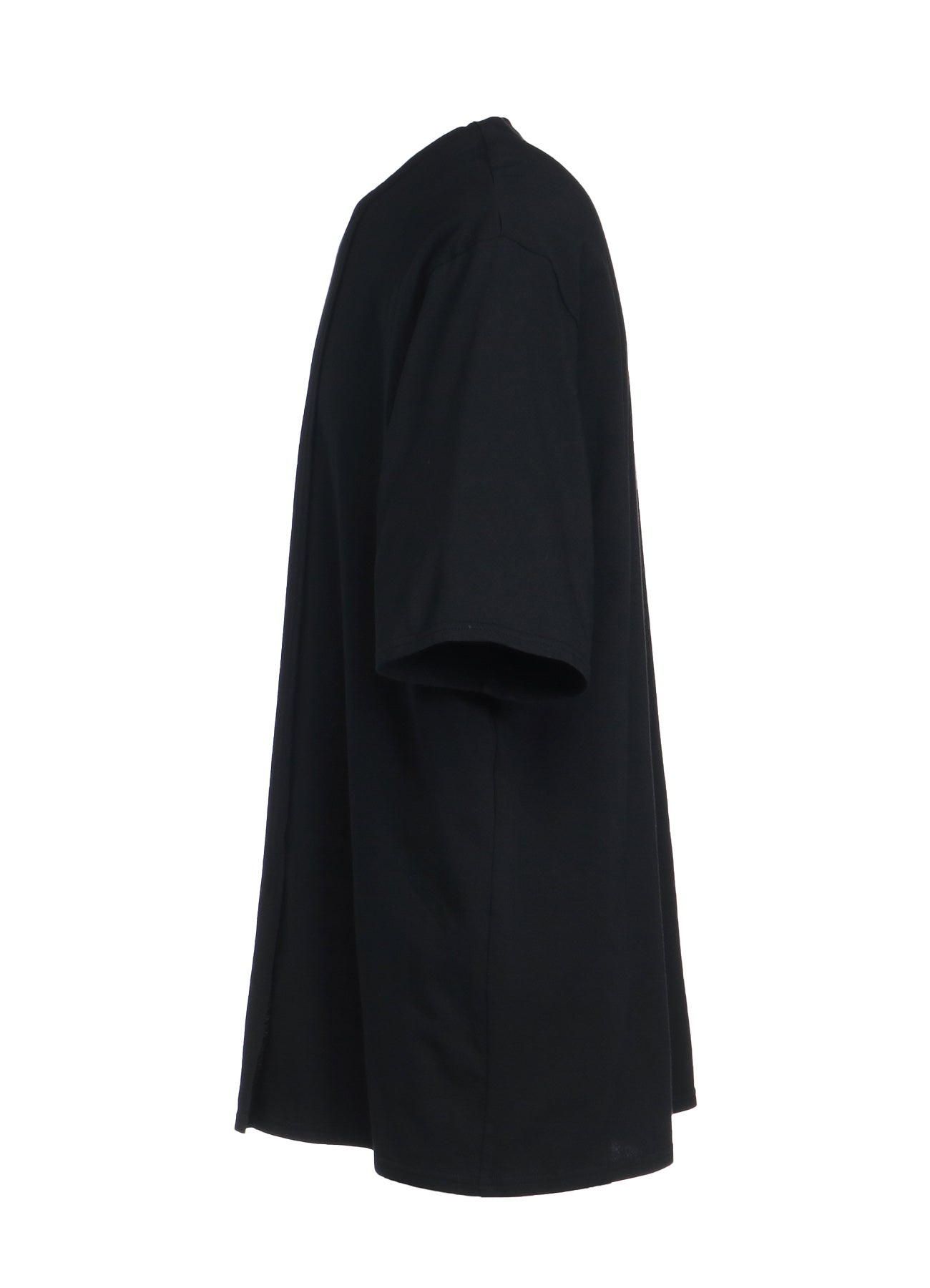 Soft Cotton Jersey Vertically Grafted T-Shirt with Side Slit Hem - Casual Streetwear & Layering Essential for Men & Women