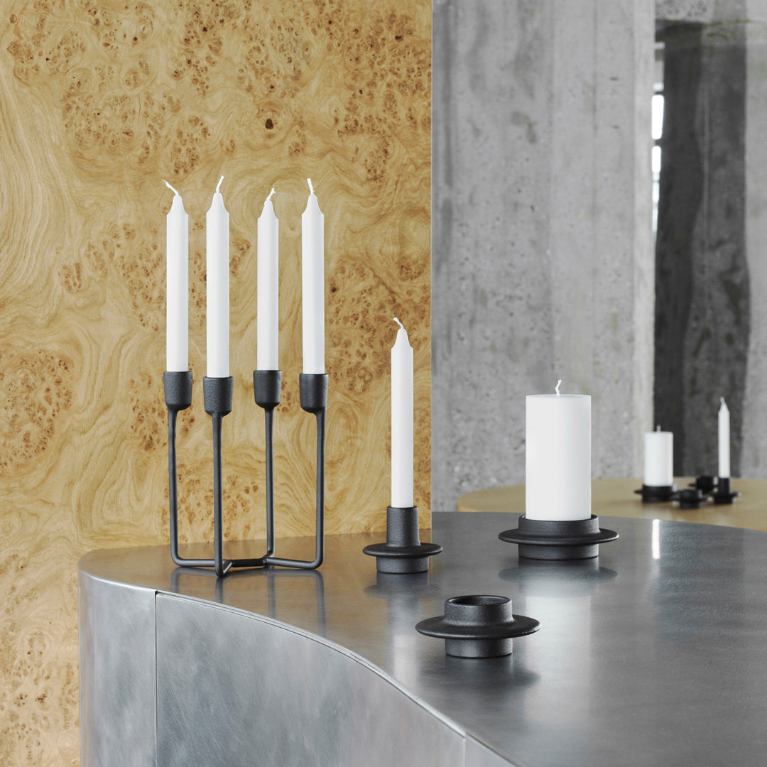 Heima Candlestick Set of 4 - Elegant Decorative Candlesticks for Dining Table, Wedding Centerpiece & Home Decor