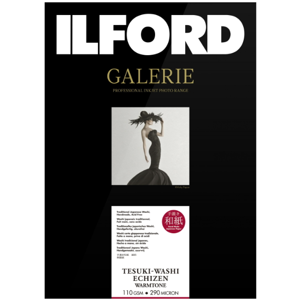 ILFORD GALERIE TESUKI WASHI ECHIZEN WARMTONE 110GSM 6x4 Inch Premium Photo Paper - 50 Sheets for Fine Art Printing, Scrapbooking & Framing