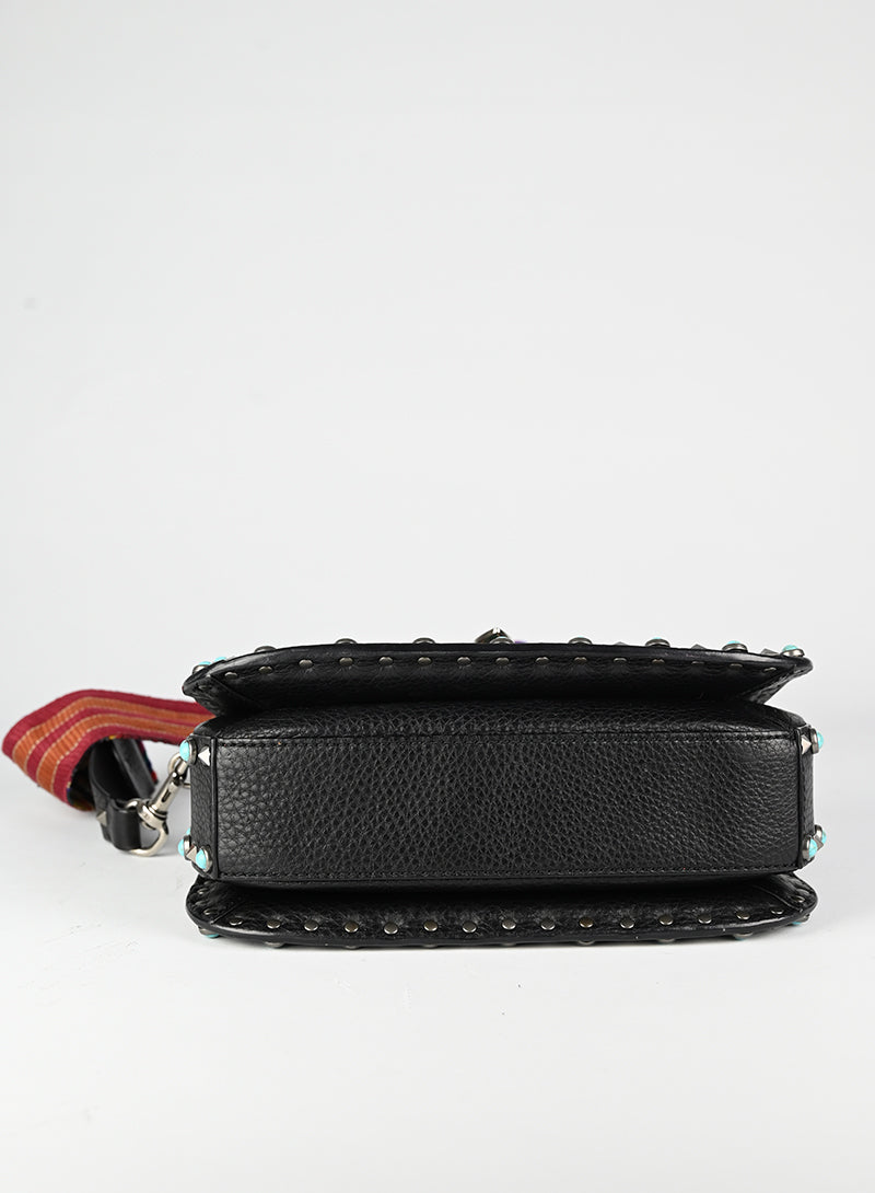 Valentino Rockstud Beaded Guitar Bag - Luxury Crossbody Purse for Women | Perfect for Parties, Dates & Evening Events