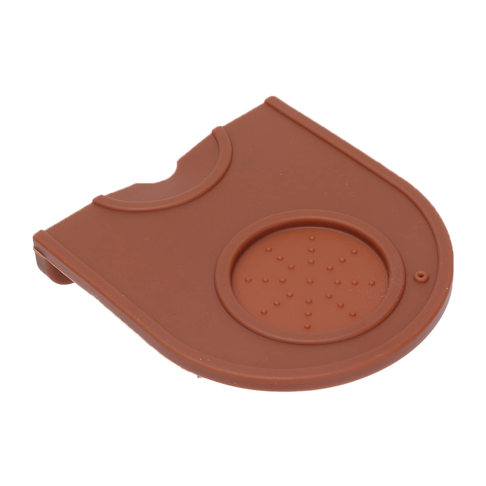 Premium Heat-Resistant Silicone Coffee Tamper Mat - Non-Slip Espresso Tamping Pad for Baristas & Home Brewing (Brown) | Perfect for Kitchen Countertops & Coffee Shops