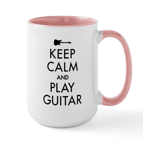 White/Pink Inside - Keep Calm And Play Guitar