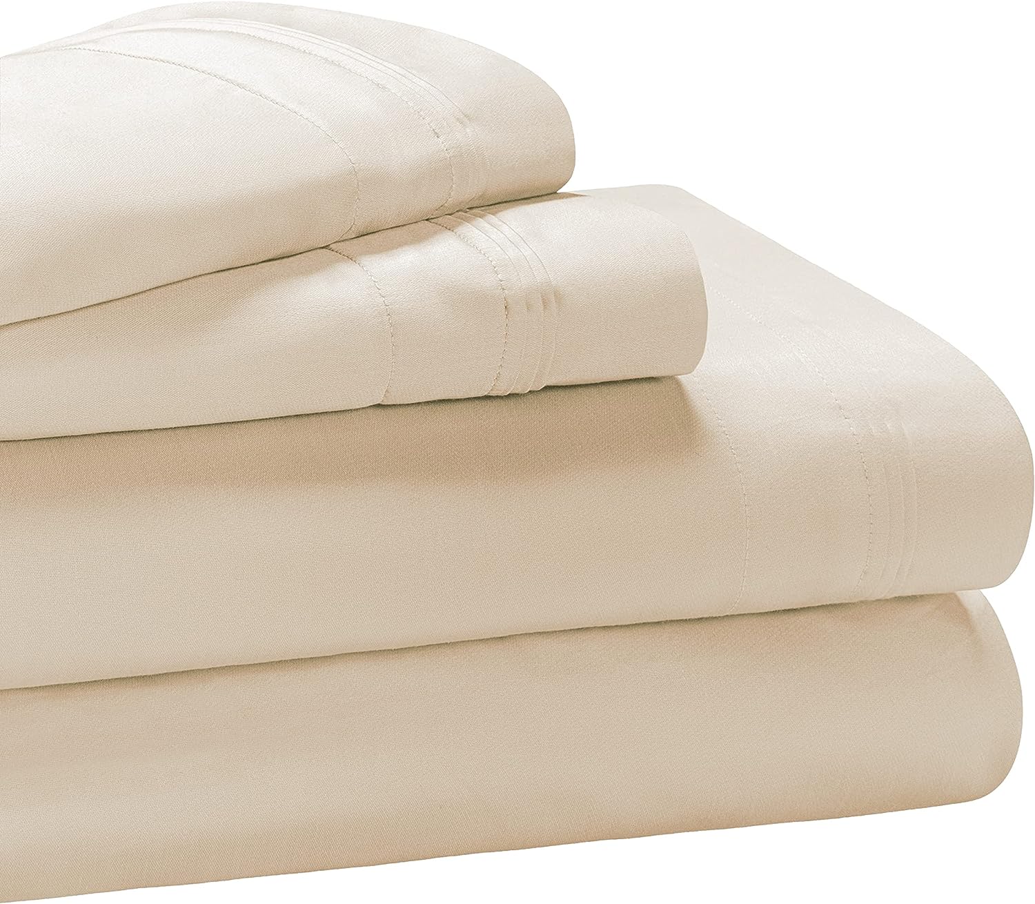 Luxury 1000 Thread Count Egyptian Cotton Deep Pocket Bed Sheet Set - Queen Size, Ultra Soft & Breathable for All-Season Comfort - Perfect for Master Bedroom, Guest Room, or Vacation Home