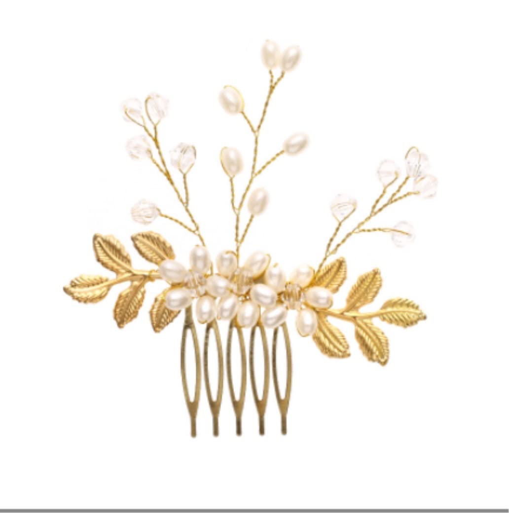 Crystal Rhinestone Pearl Bridal Hair Comb - Elegant Wedding Hair Jewelry for Brides & Women | Perfect for Weddings, Prom, Parties & Special Occasions